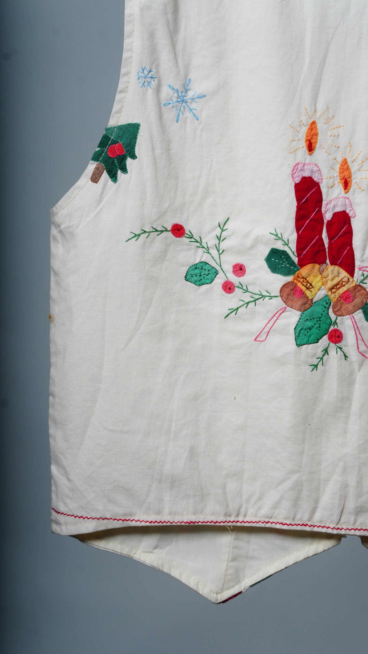 Upcycled Tablecloth Vest Size S