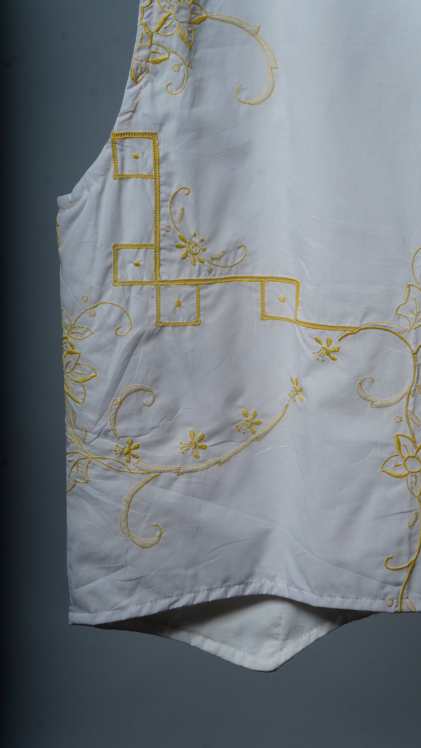 Upcycled Tablecloth Vest Size L