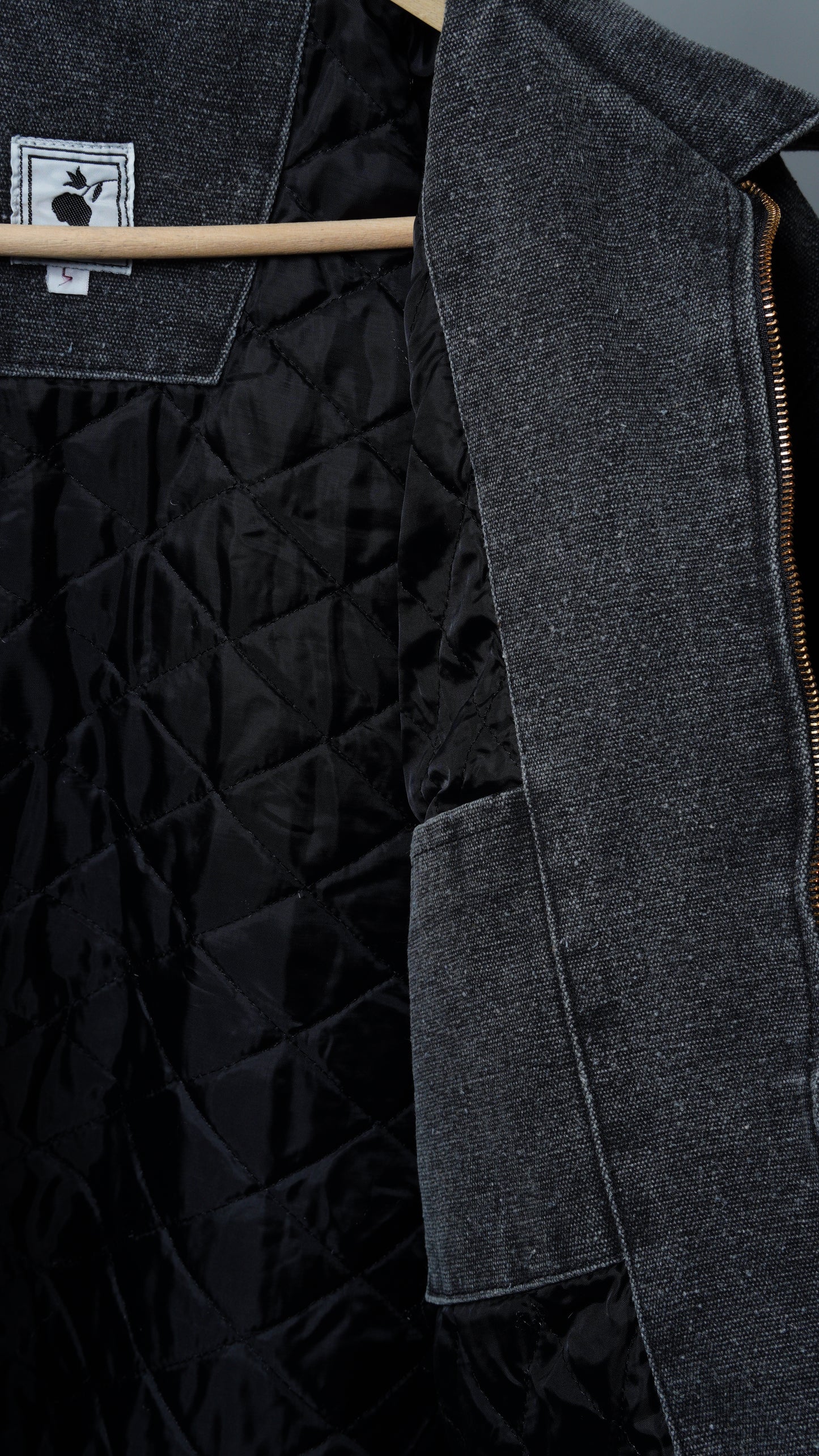 Gray Heavy Weight Cropped Trucker Jacket