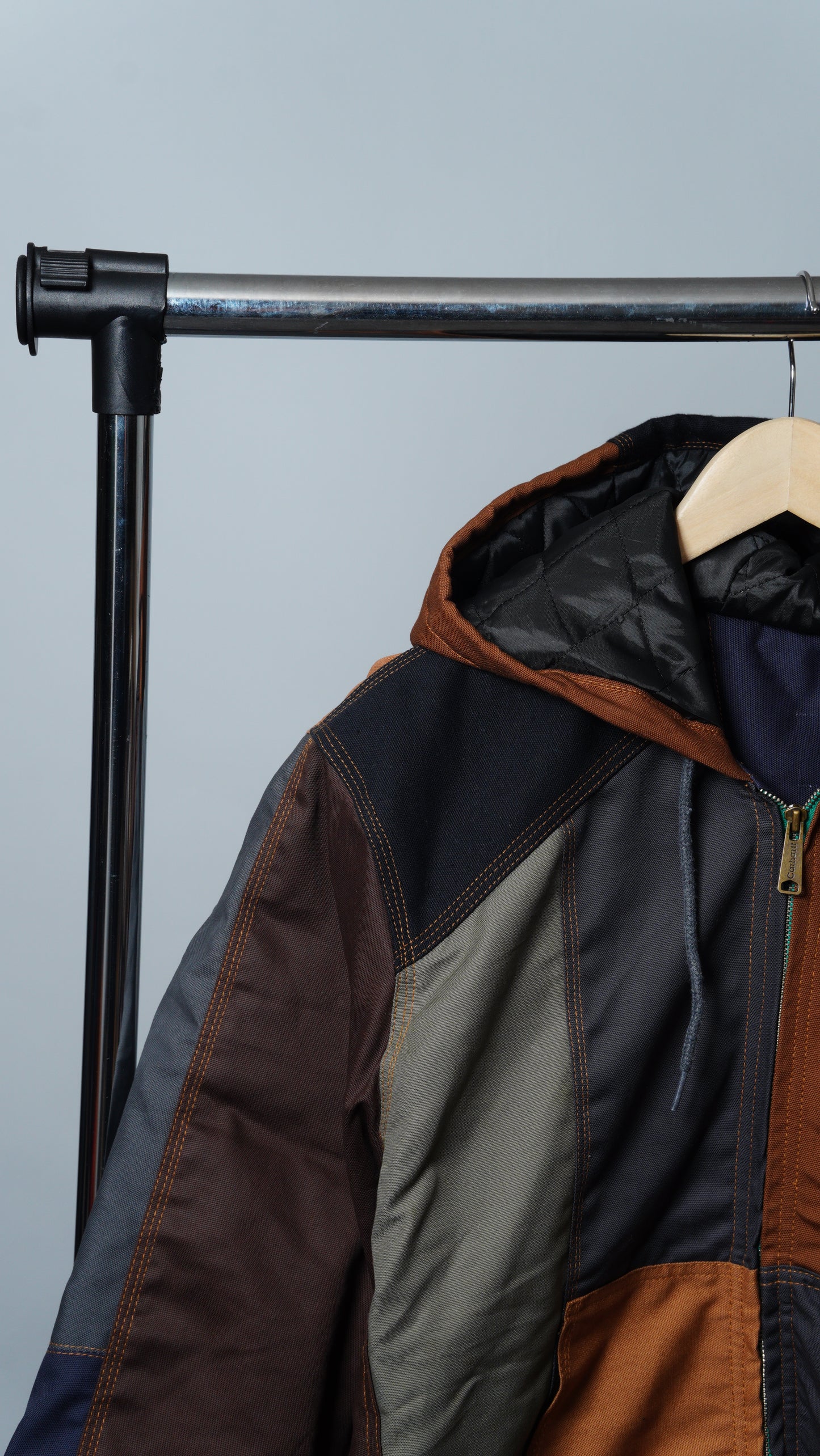 Workwear Colorblock Hooded Jacket Size L