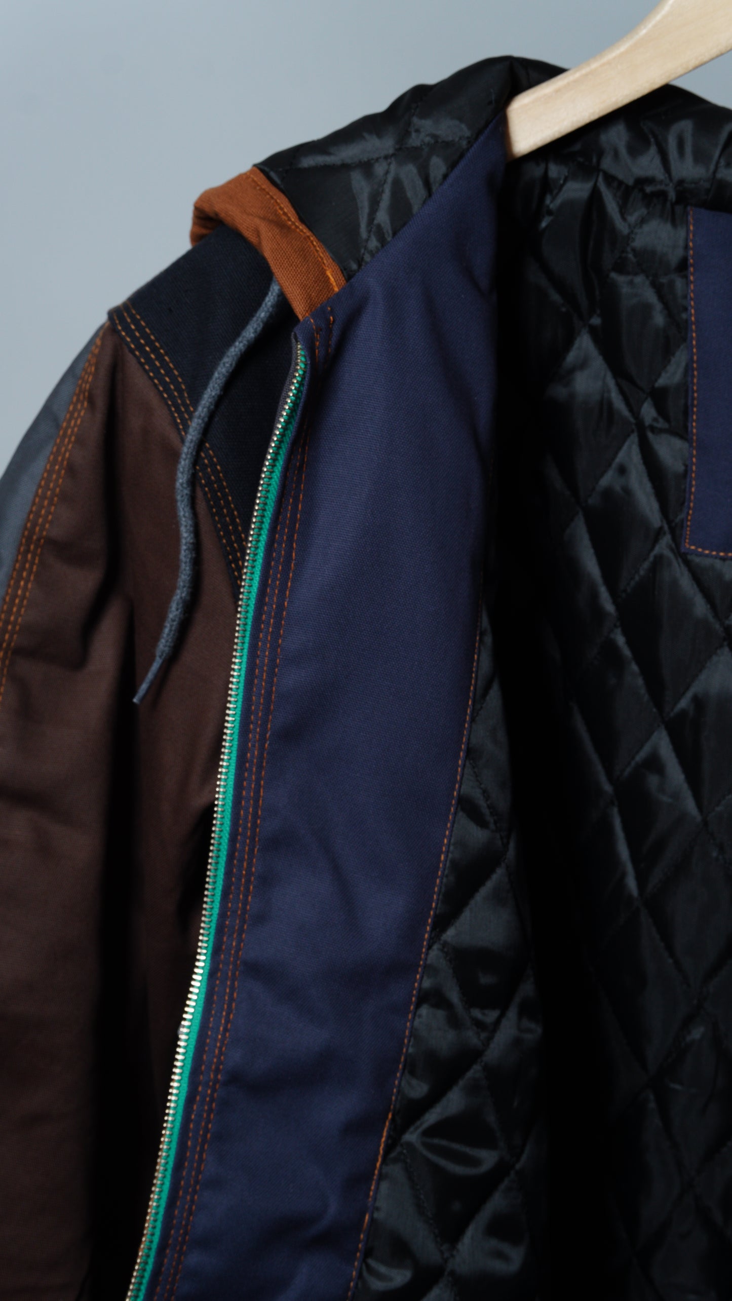 Workwear Colorblock Hooded Jacket Size L