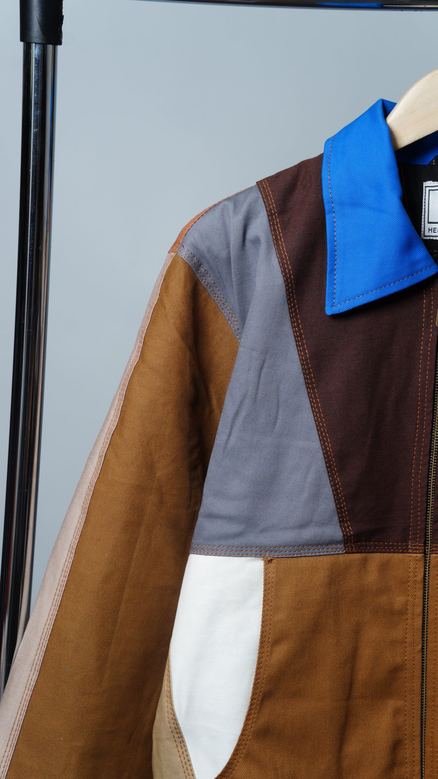 Workwear Colorblock Geometric Jacket Size L