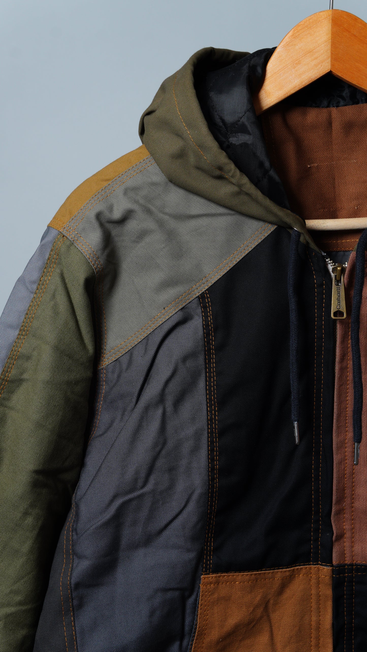 Workwear Colorblock Hooded Jacket Size M