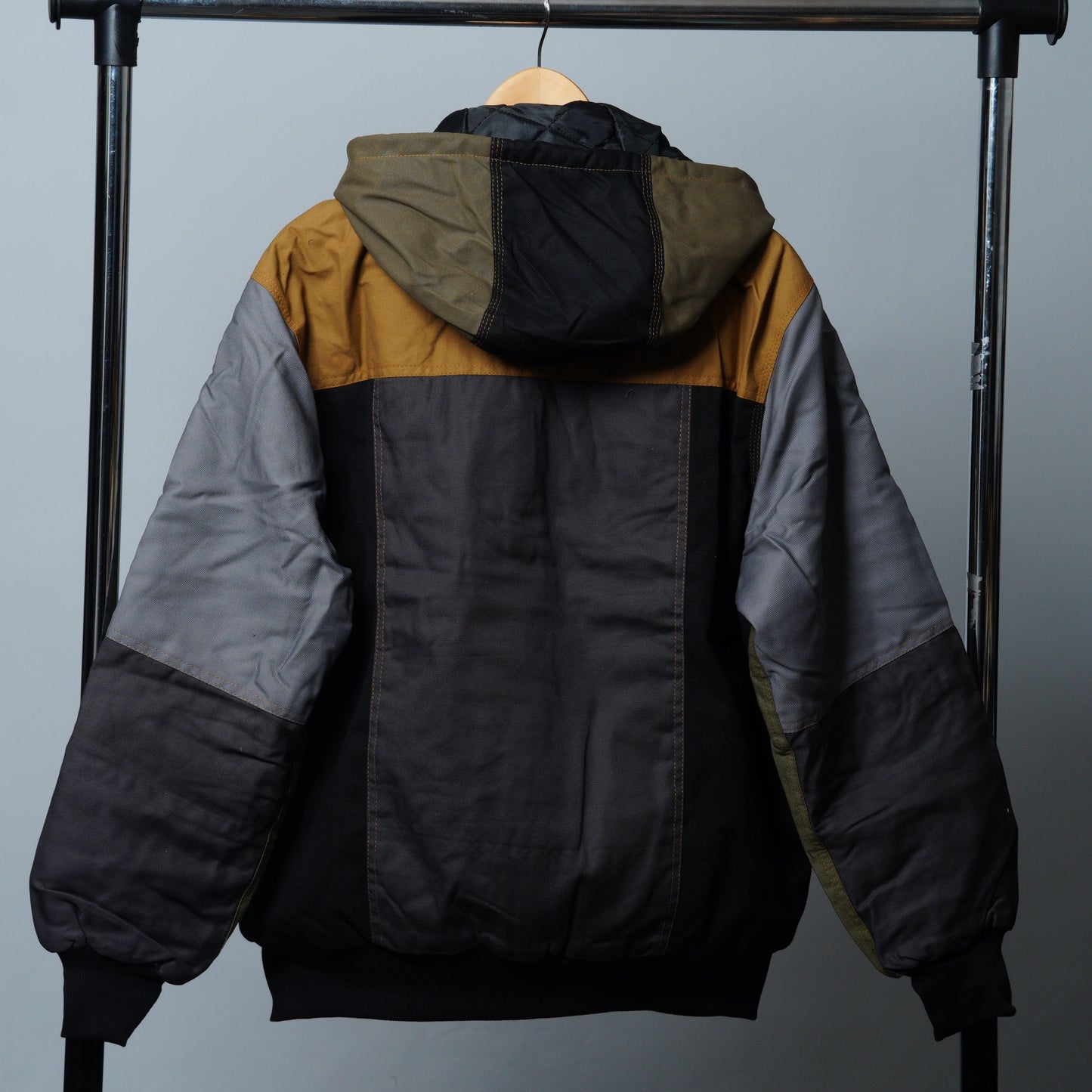 Workwear Colorblock Hooded Jacket Size M