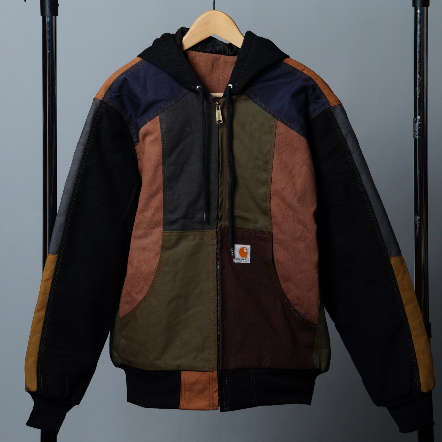 Workwear Colorblock Hooded Jacket Size M