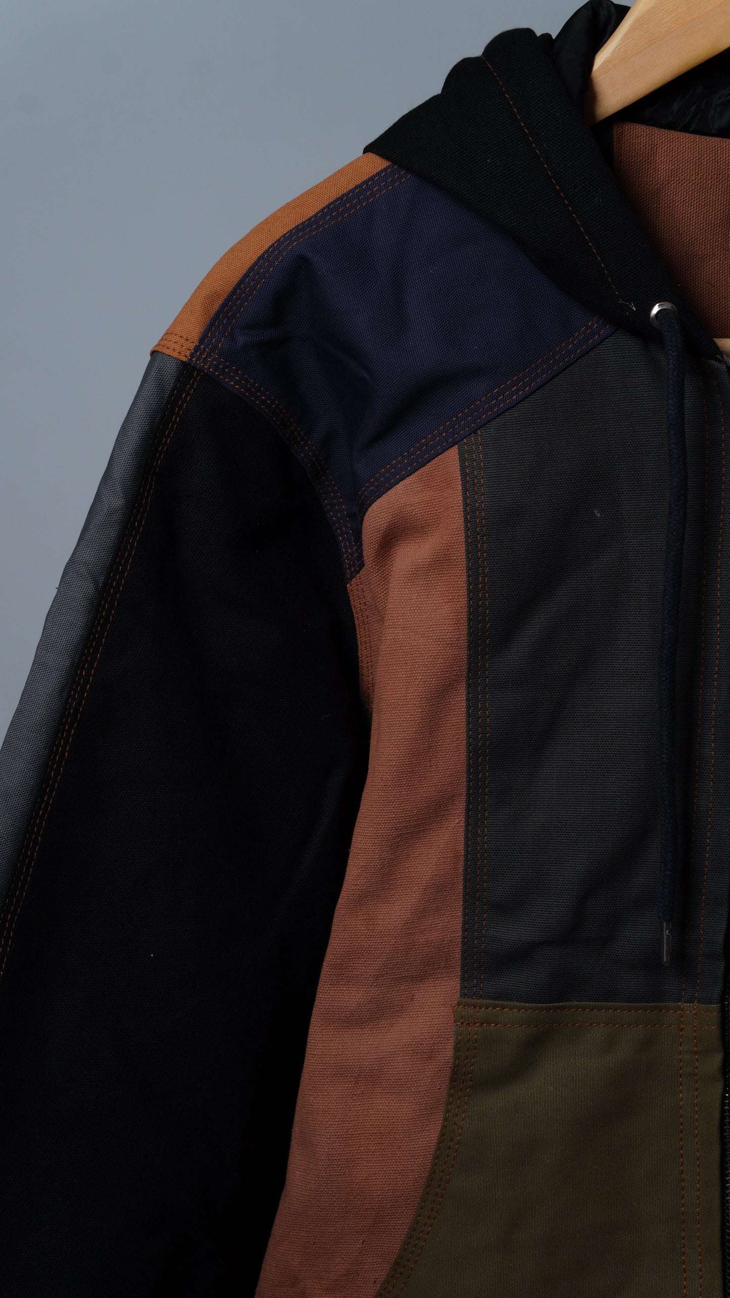 Workwear Colorblock Hooded Jacket Size M