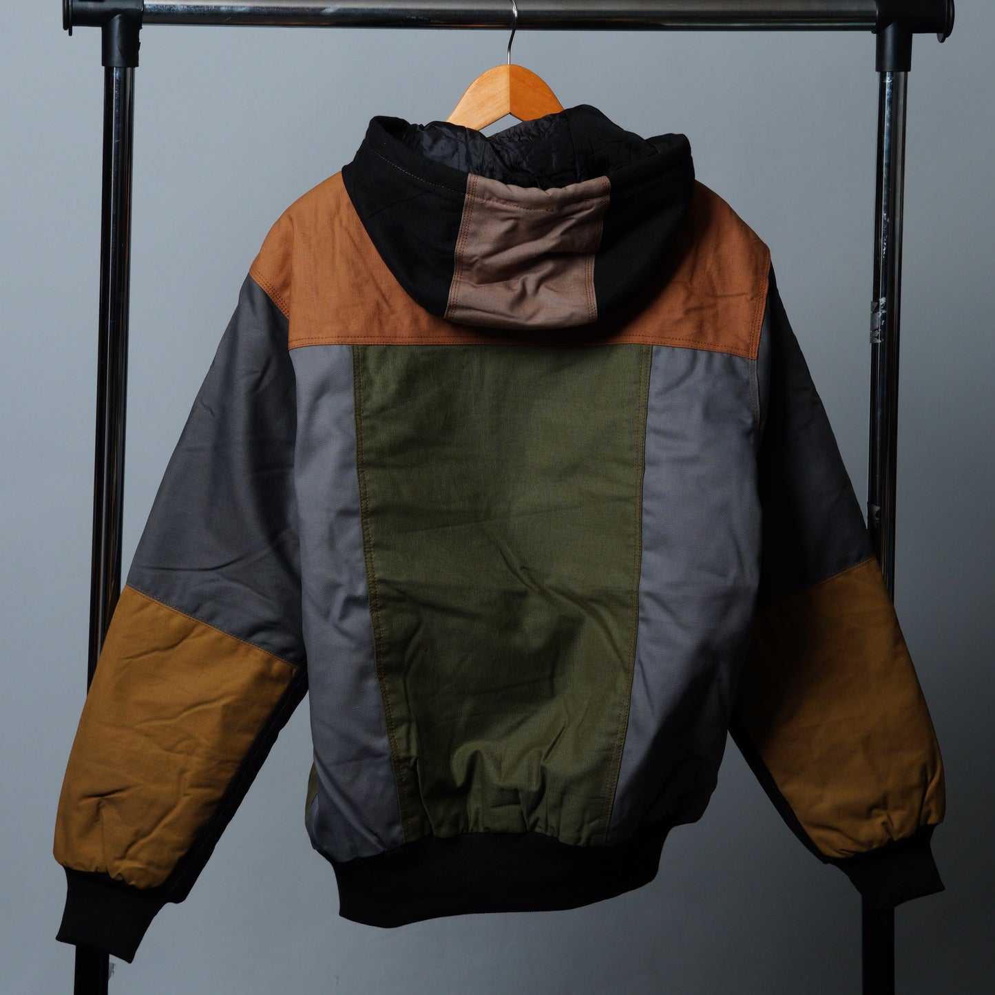 Workwear Colorblock Hooded Jacket Size M