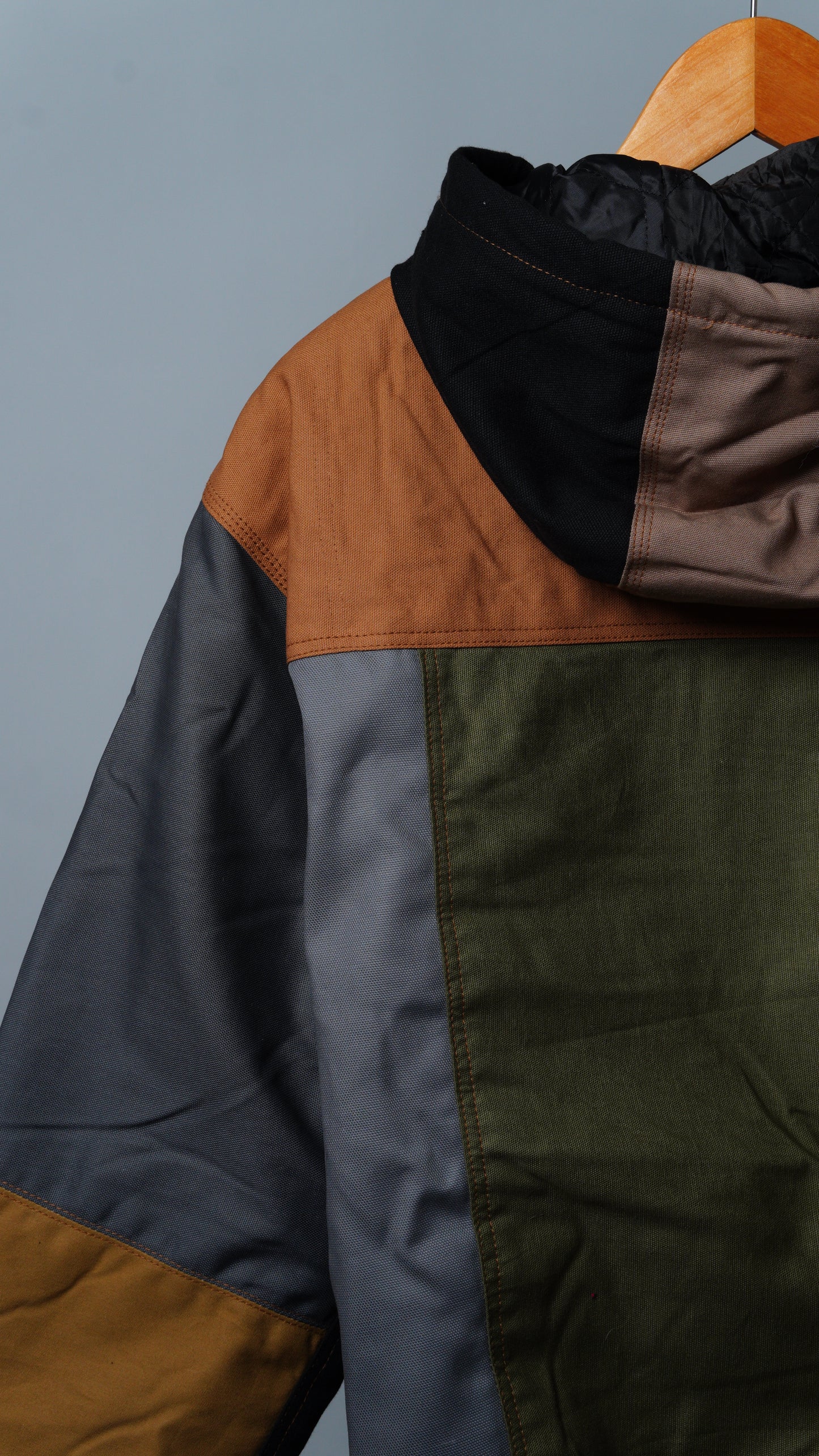 Workwear Colorblock Hooded Jacket Size M