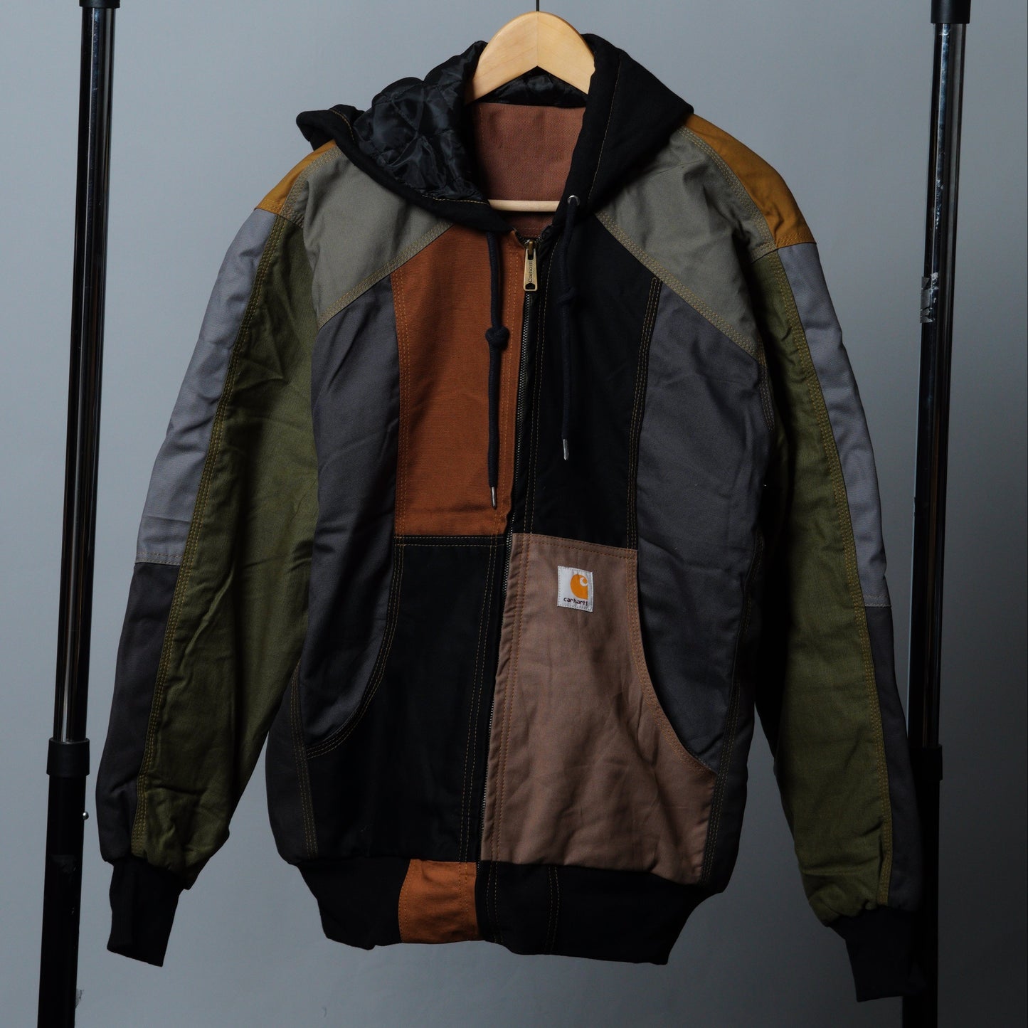 Workwear Colorblock Hooded Jacket Size M