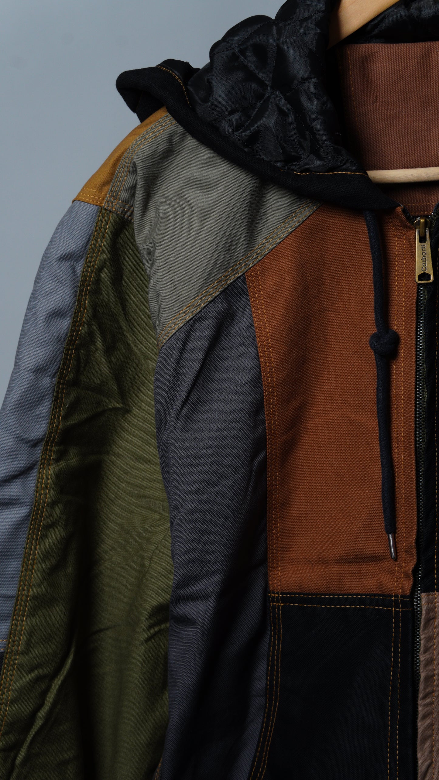 Workwear Colorblock Hooded Jacket Size M