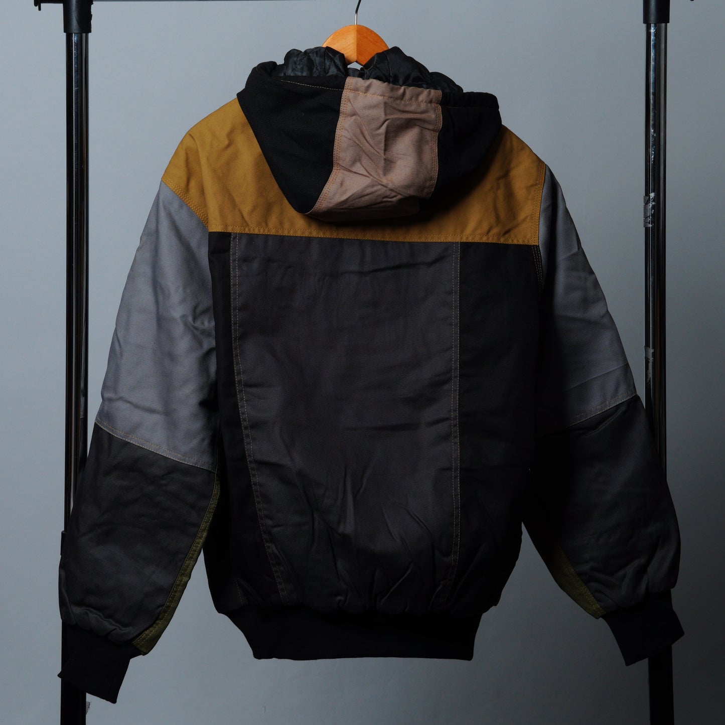 Workwear Colorblock Hooded Jacket Size M