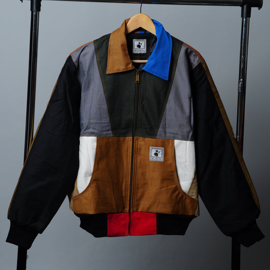 Workwear Colorblock Geometric Jacket Size L