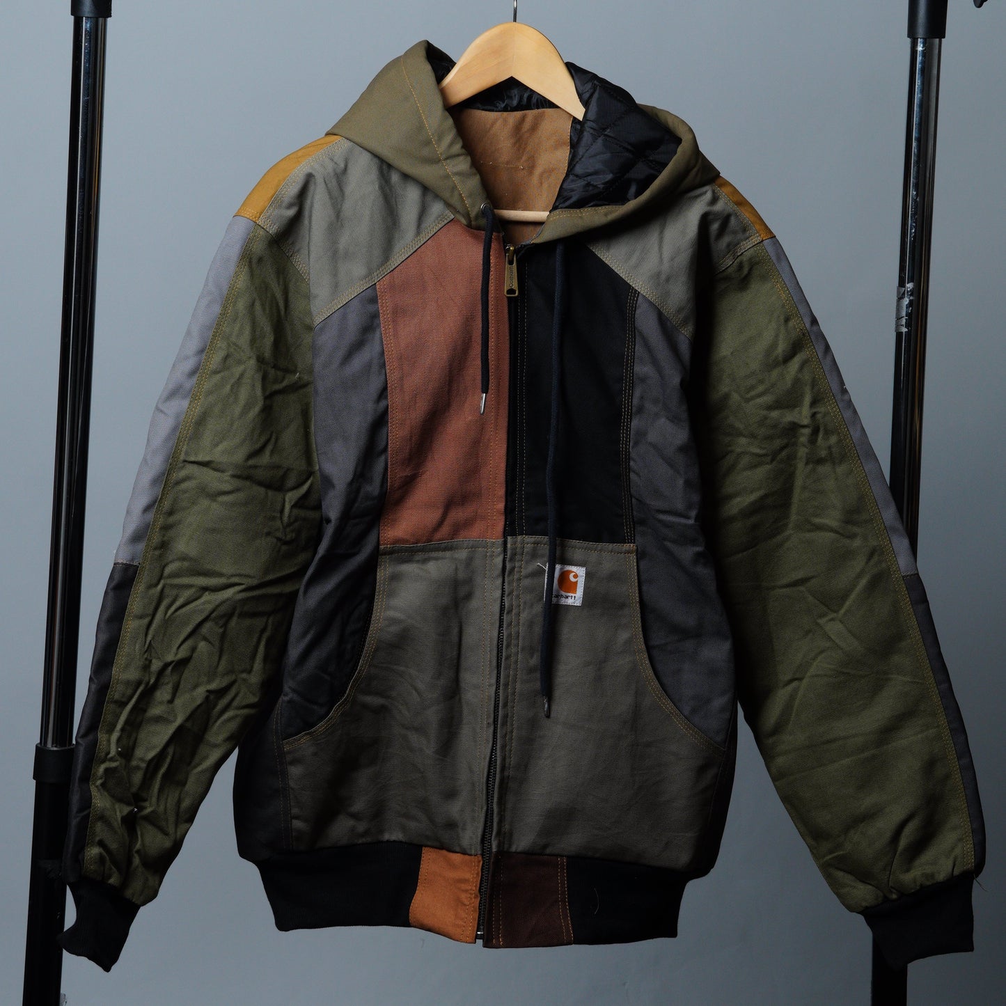 Workwear Colorblock Hooded Jacket Size M