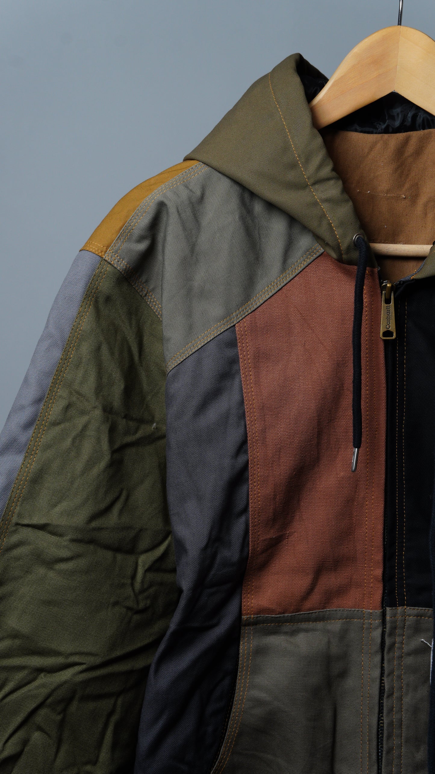 Workwear Colorblock Hooded Jacket Size M