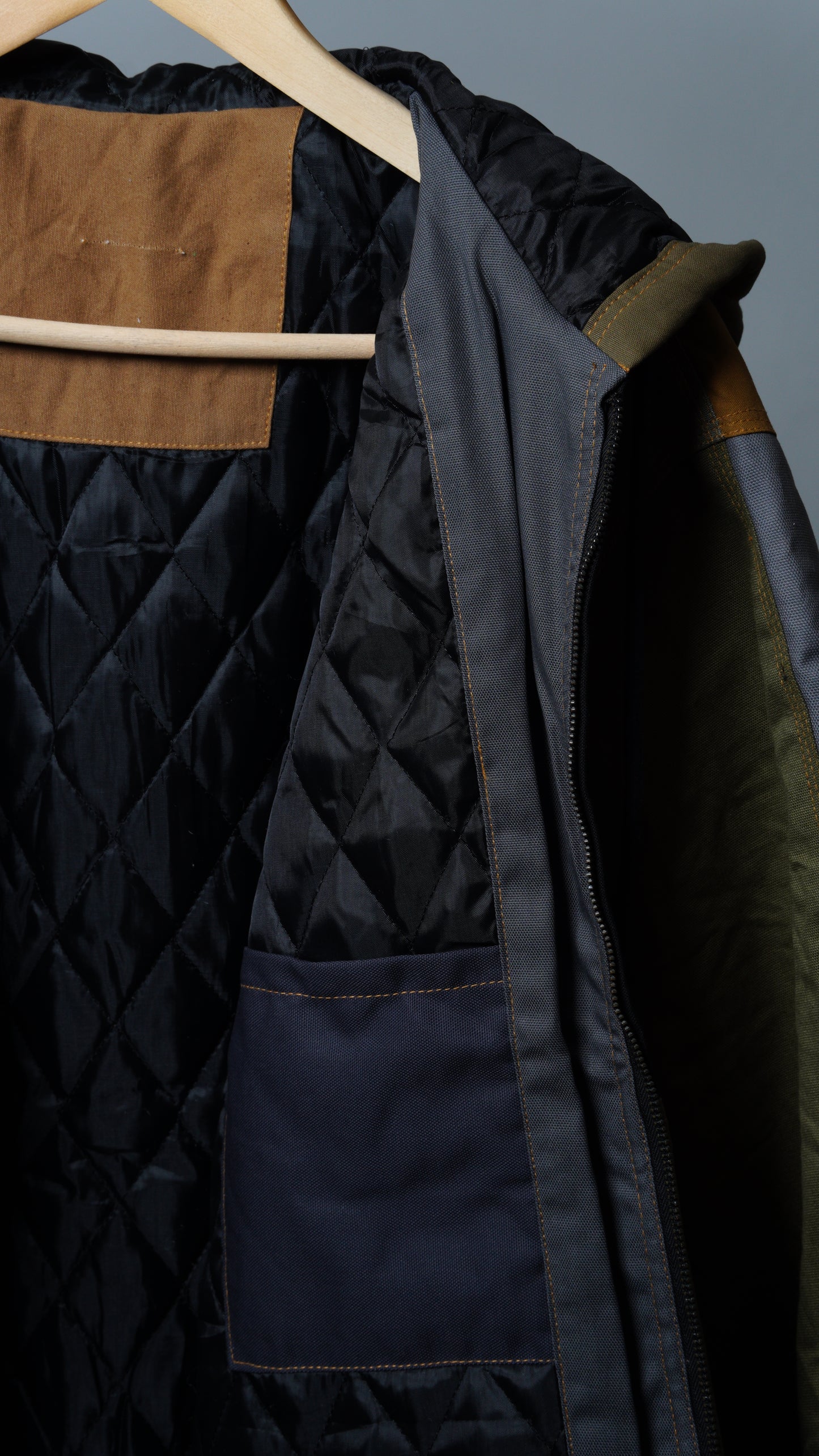 Workwear Colorblock Hooded Jacket Size M