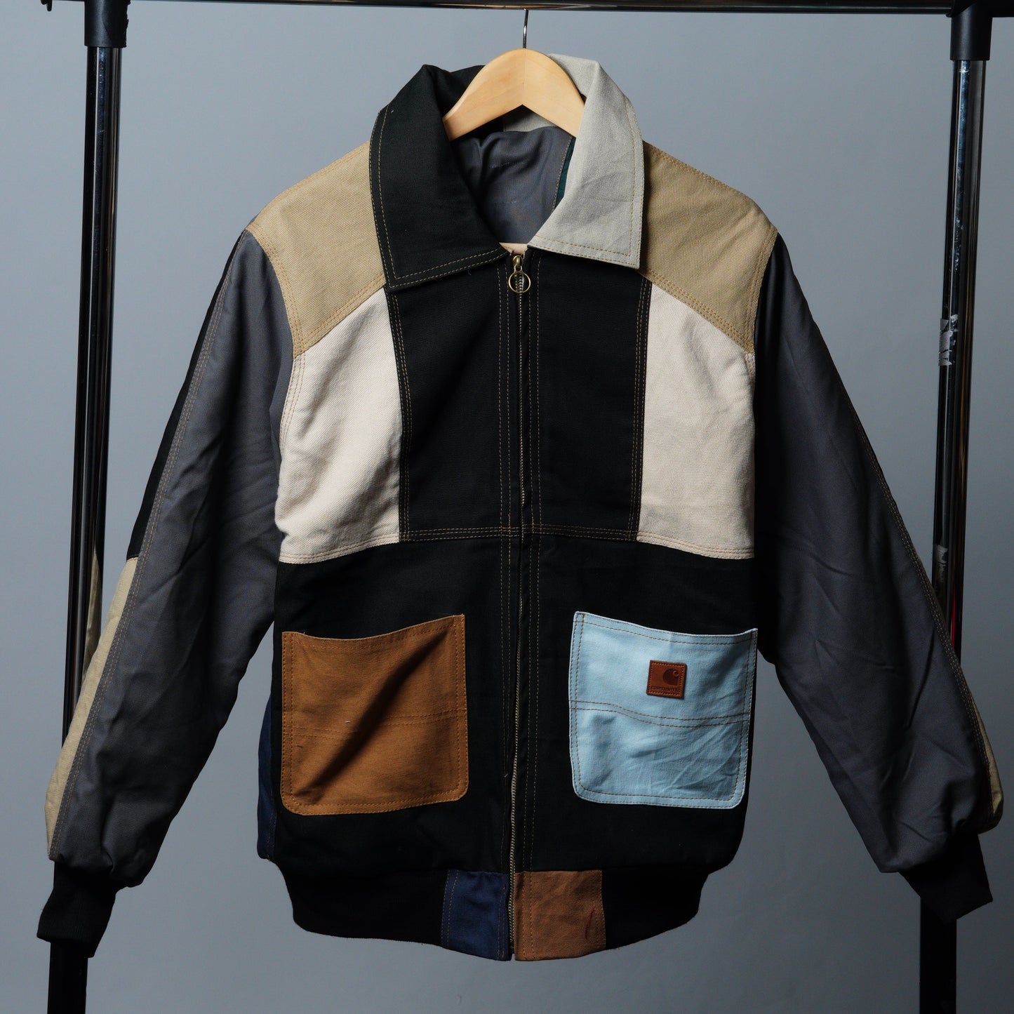 Workwear Colorblock Patch Pocket Jacket Size S