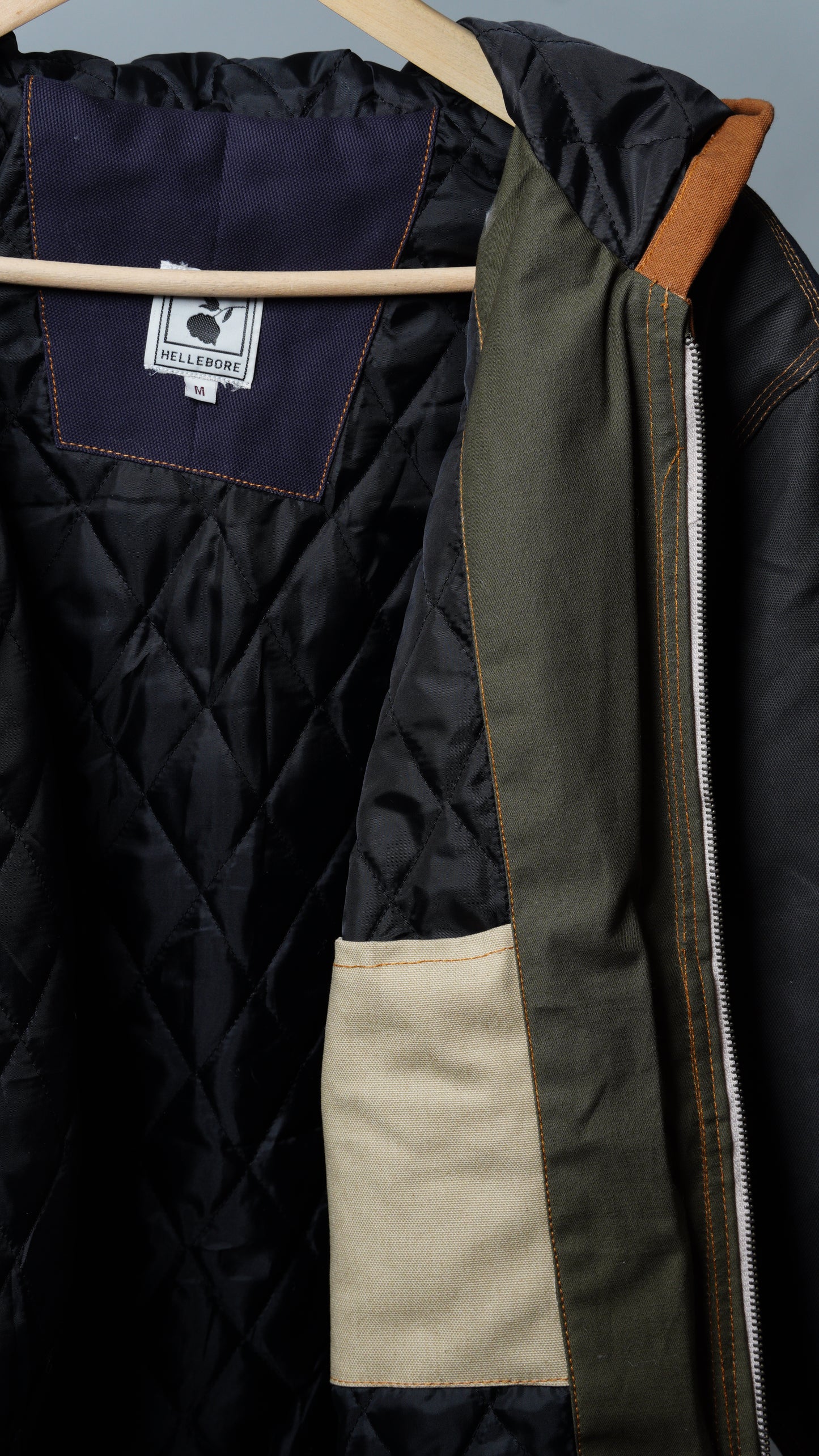 Workwear Colorblock Hooded Jacket Size M