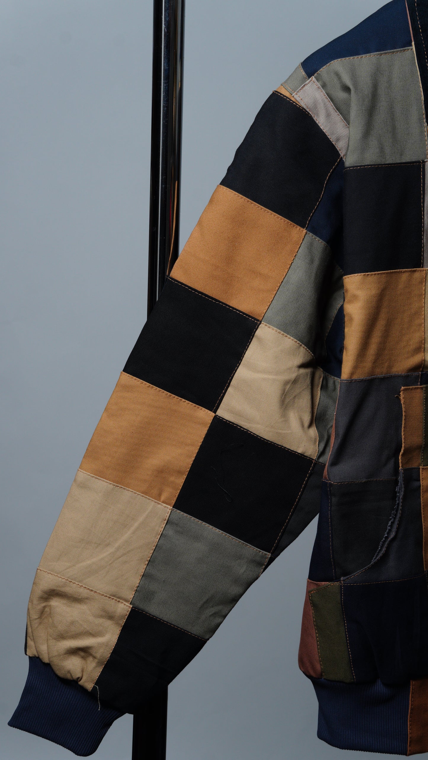 Checkered Patchwork Jacket Size M