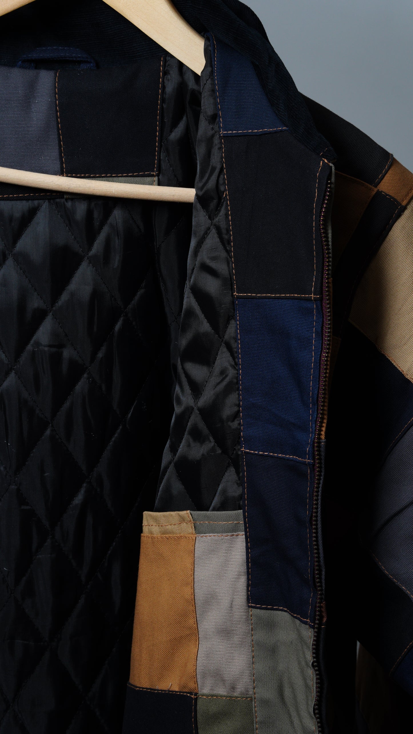Checkered Patchwork Jacket Size M