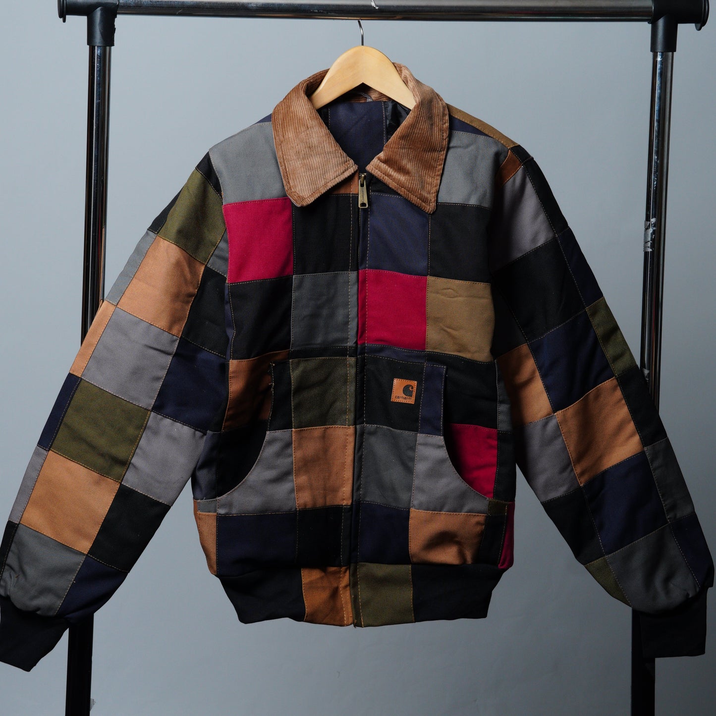 Checkered Patchwork Jacket Size S
