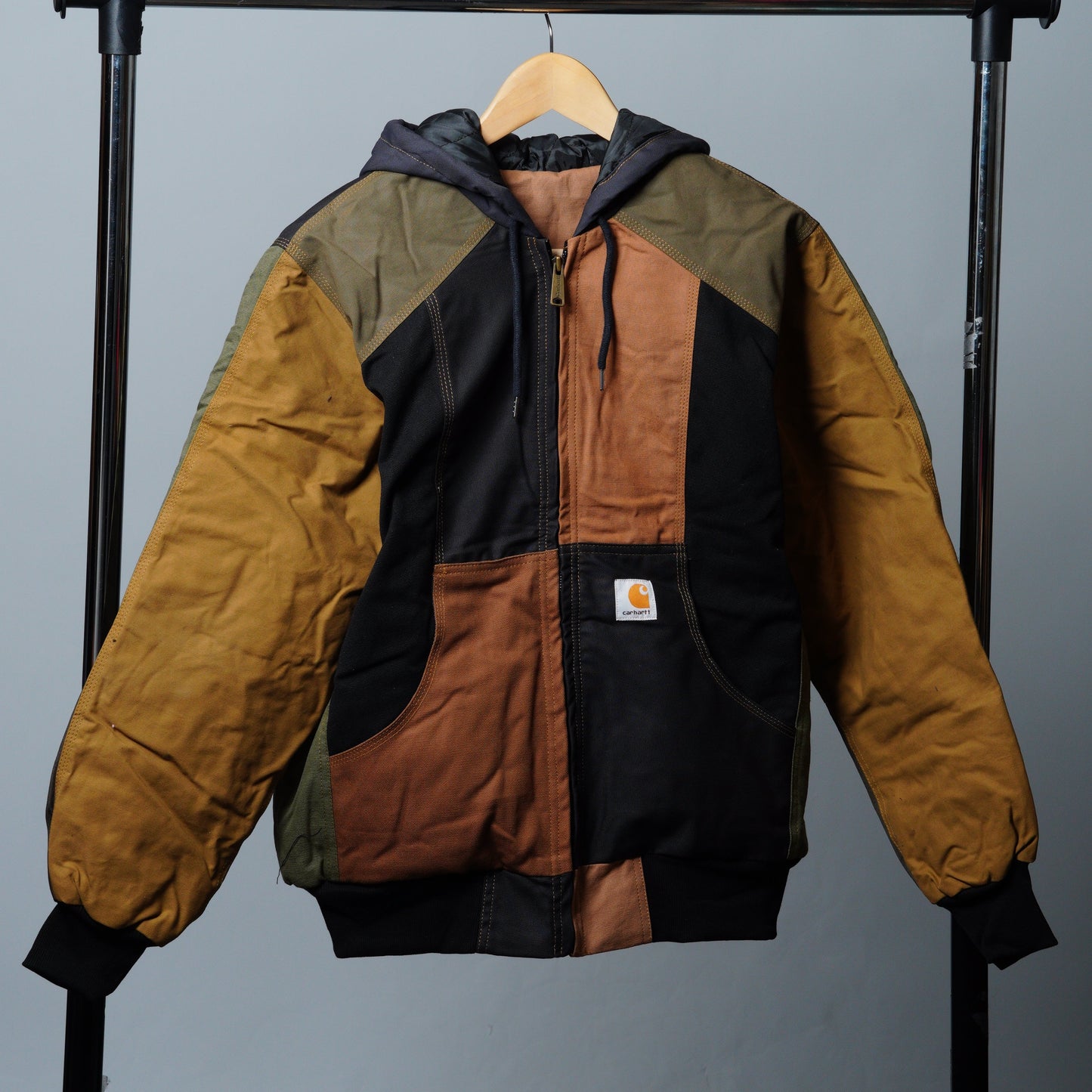 Workwear Colorblock Hooded Jacket Size S