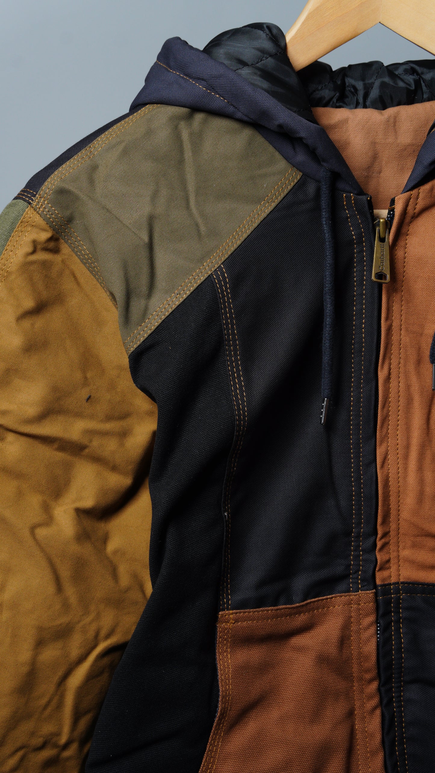Workwear Colorblock Hooded Jacket Size S
