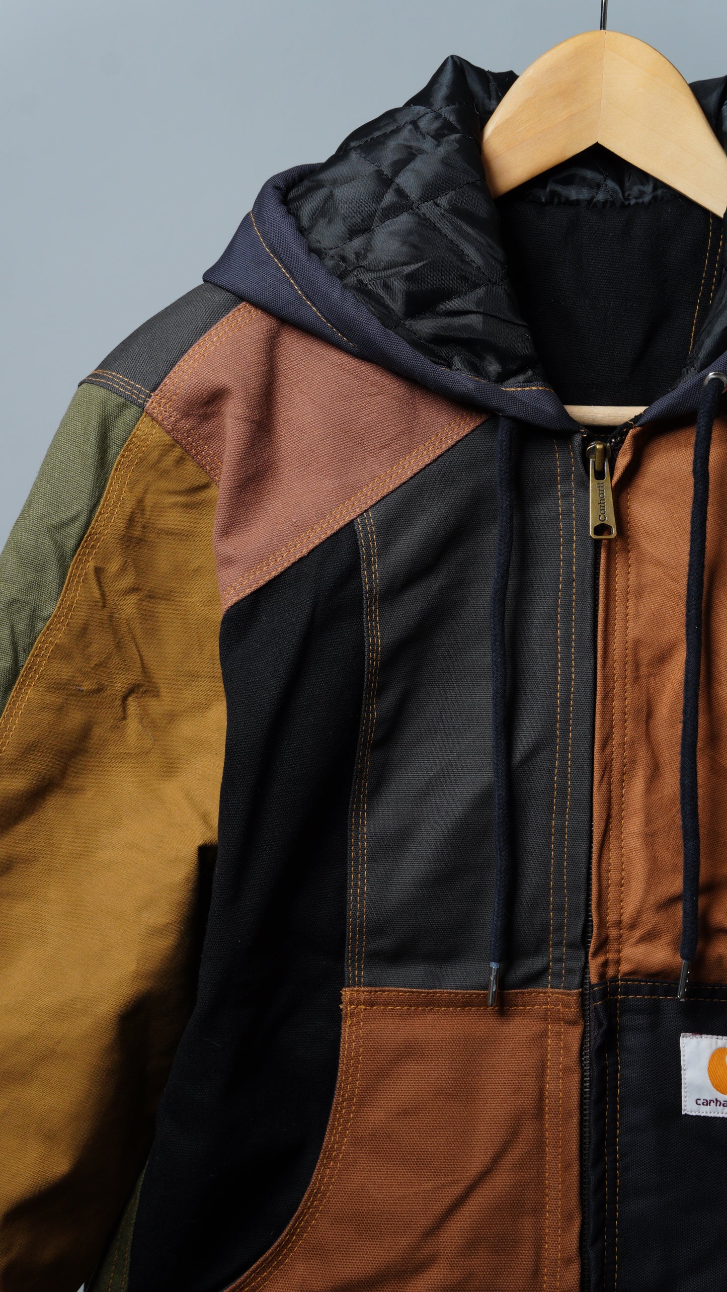 Workwear Colorblock Hooded Jacket Size S