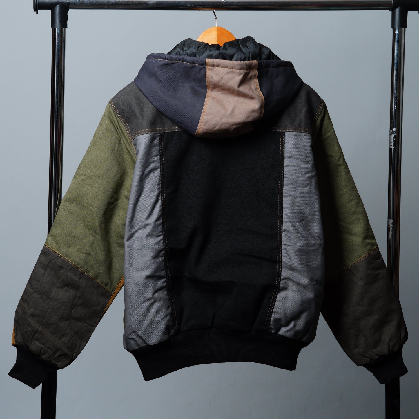 Workwear Colorblock Hooded Jacket Size S