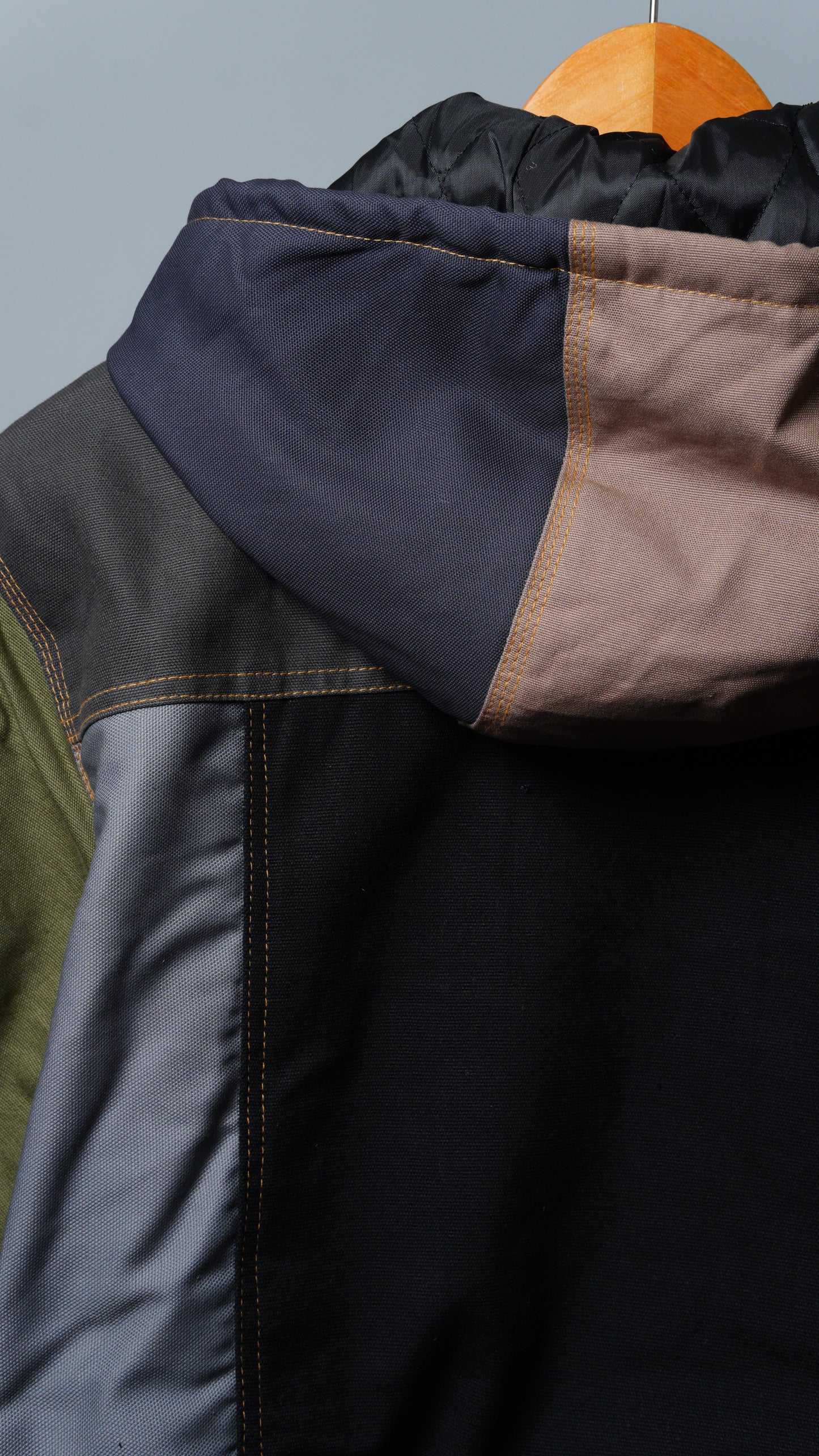 Workwear Colorblock Hooded Jacket Size S