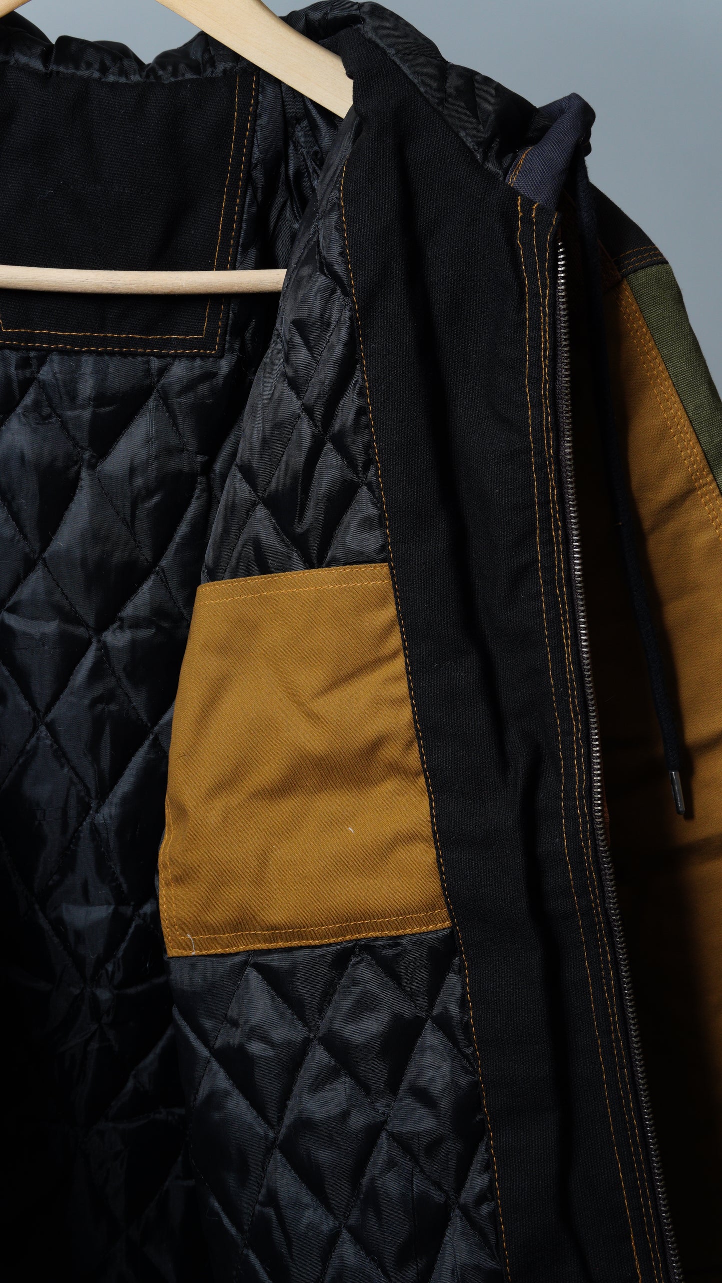 Workwear Colorblock Hooded Jacket Size S
