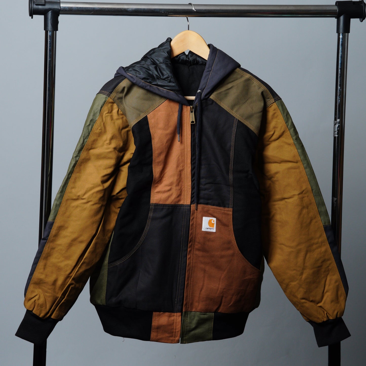 Workwear Colorblock Hooded Jacket Size S