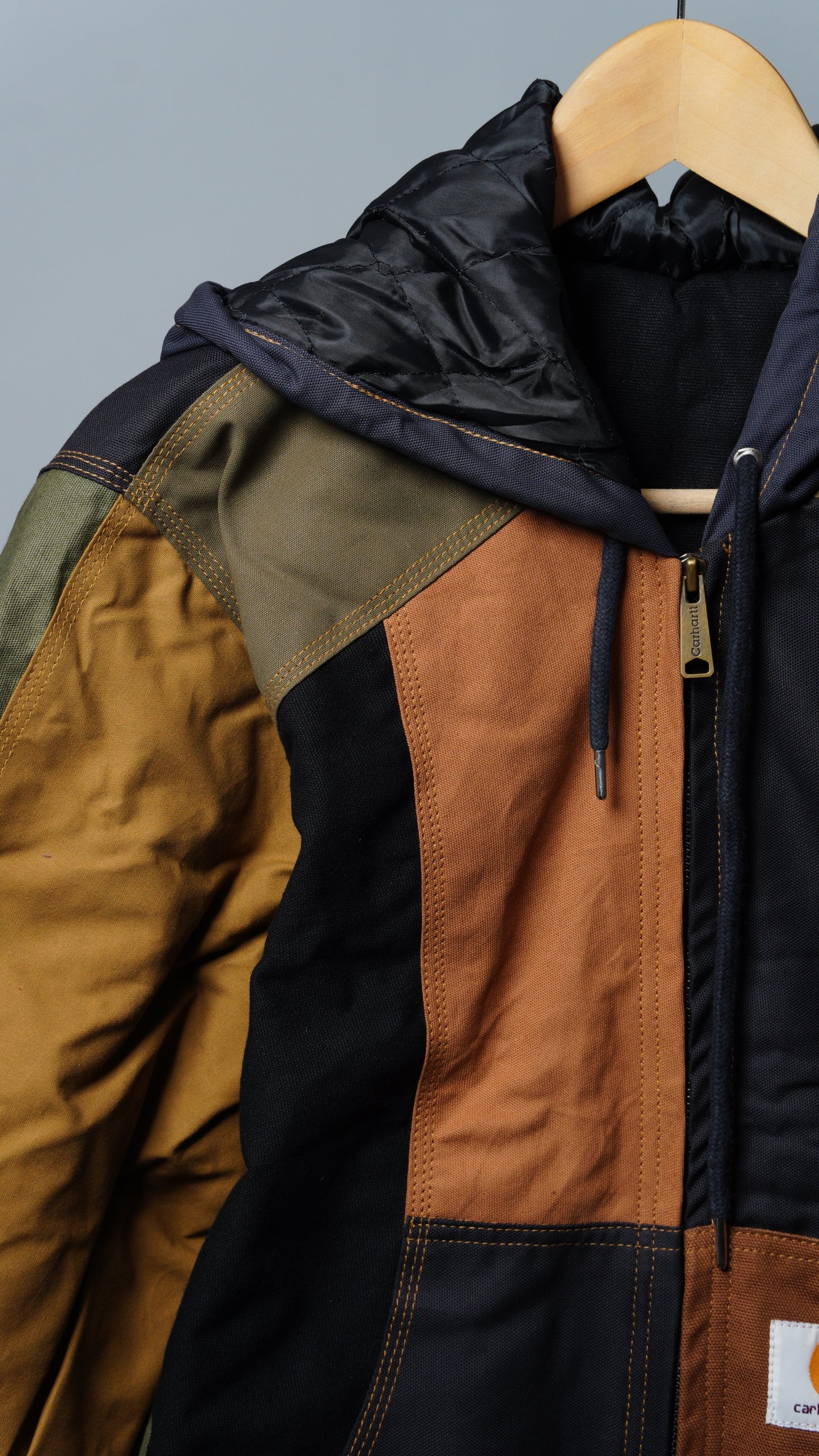 Workwear Colorblock Hooded Jacket Size S