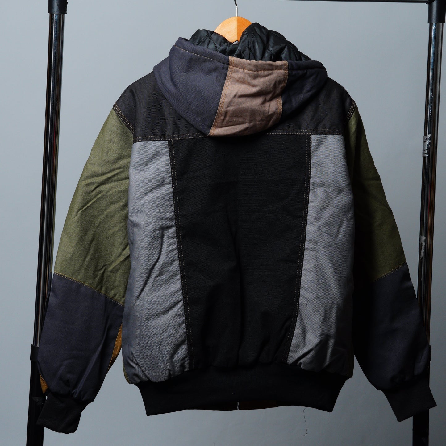 Workwear Colorblock Hooded Jacket Size S