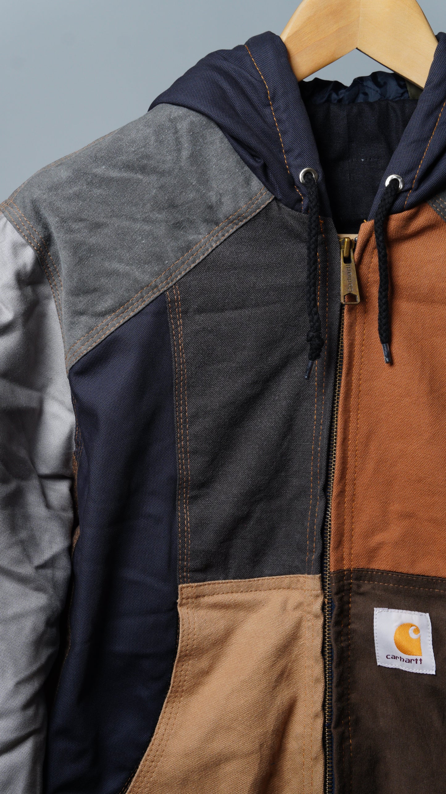Workwear Colorblock Hooded Jacket Size S