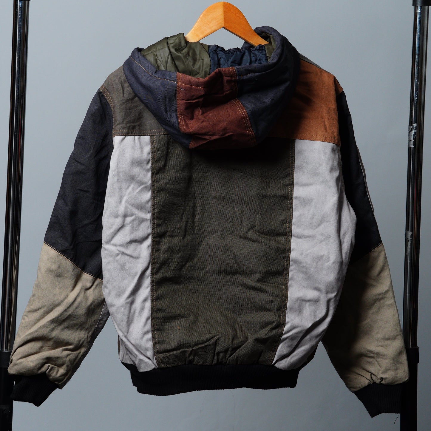 Workwear Colorblock Hooded Jacket Size S