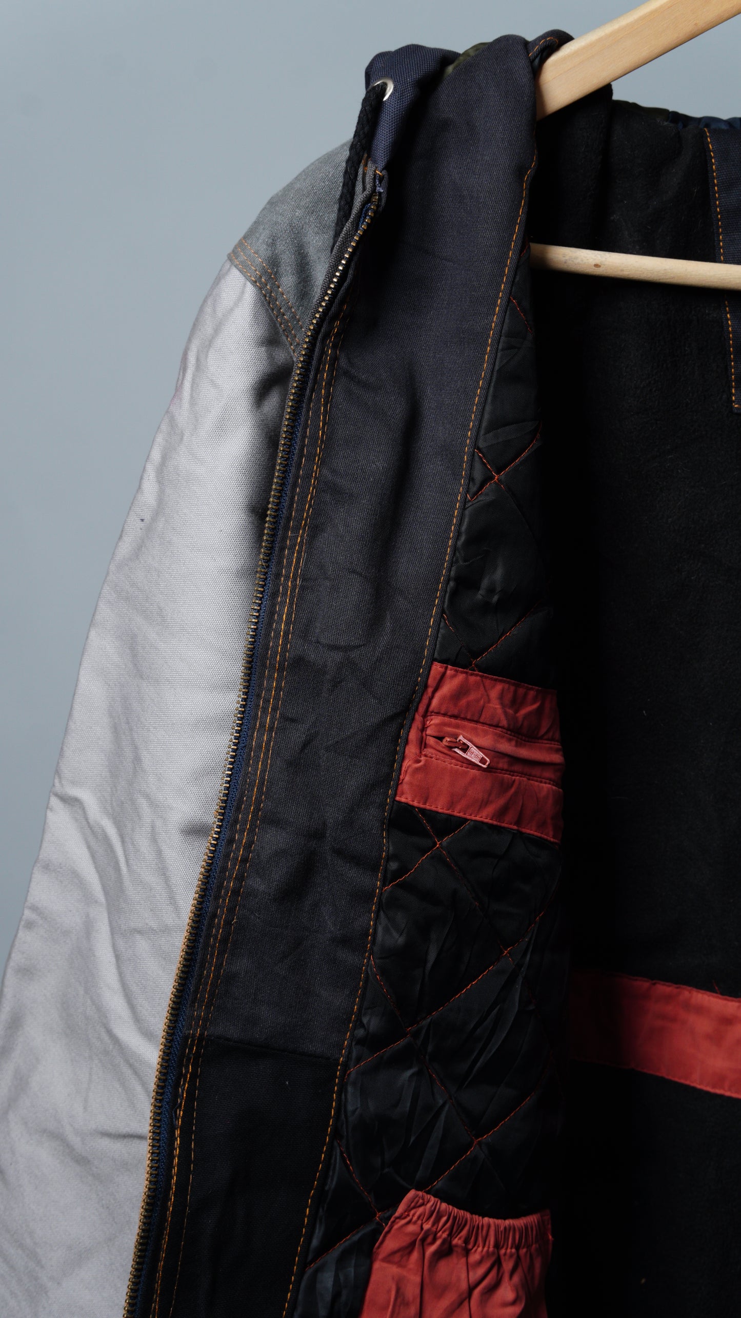 Workwear Colorblock Hooded Jacket Size S