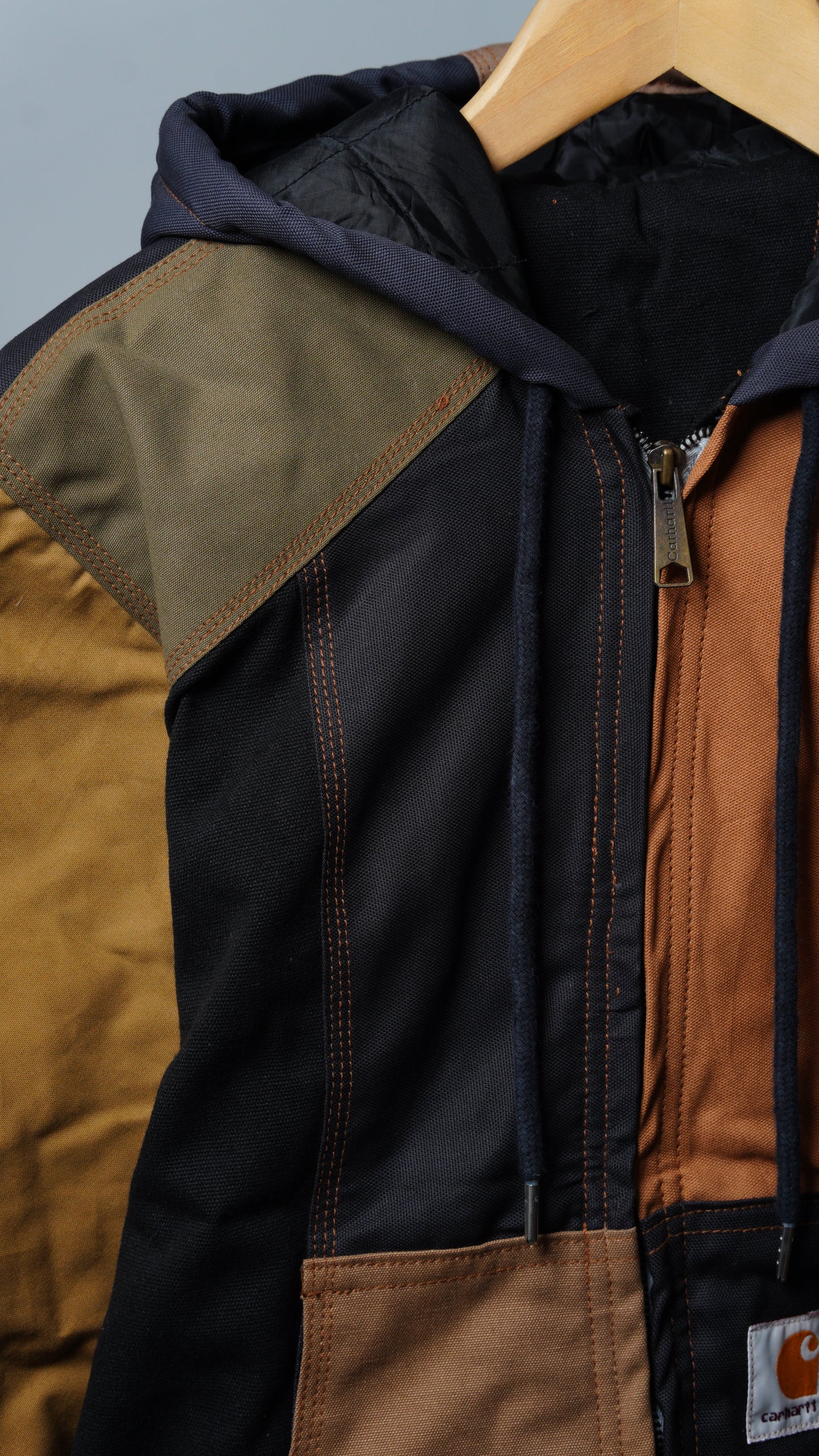 Workwear Colorblock Hooded Jacket Size S