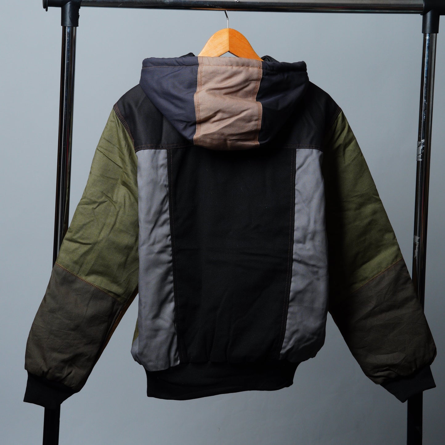 Workwear Colorblock Hooded Jacket Size S