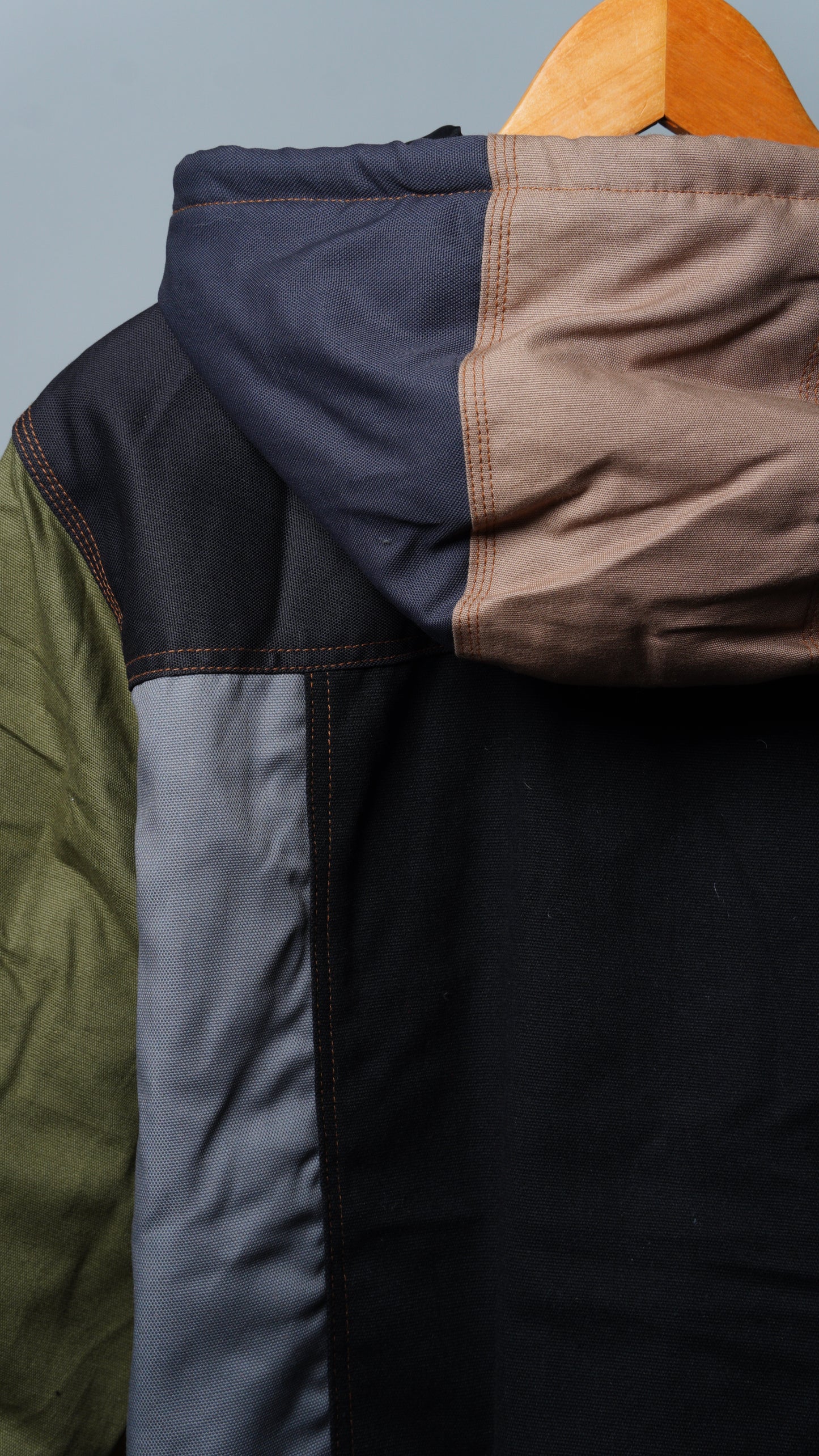 Workwear Colorblock Hooded Jacket Size S