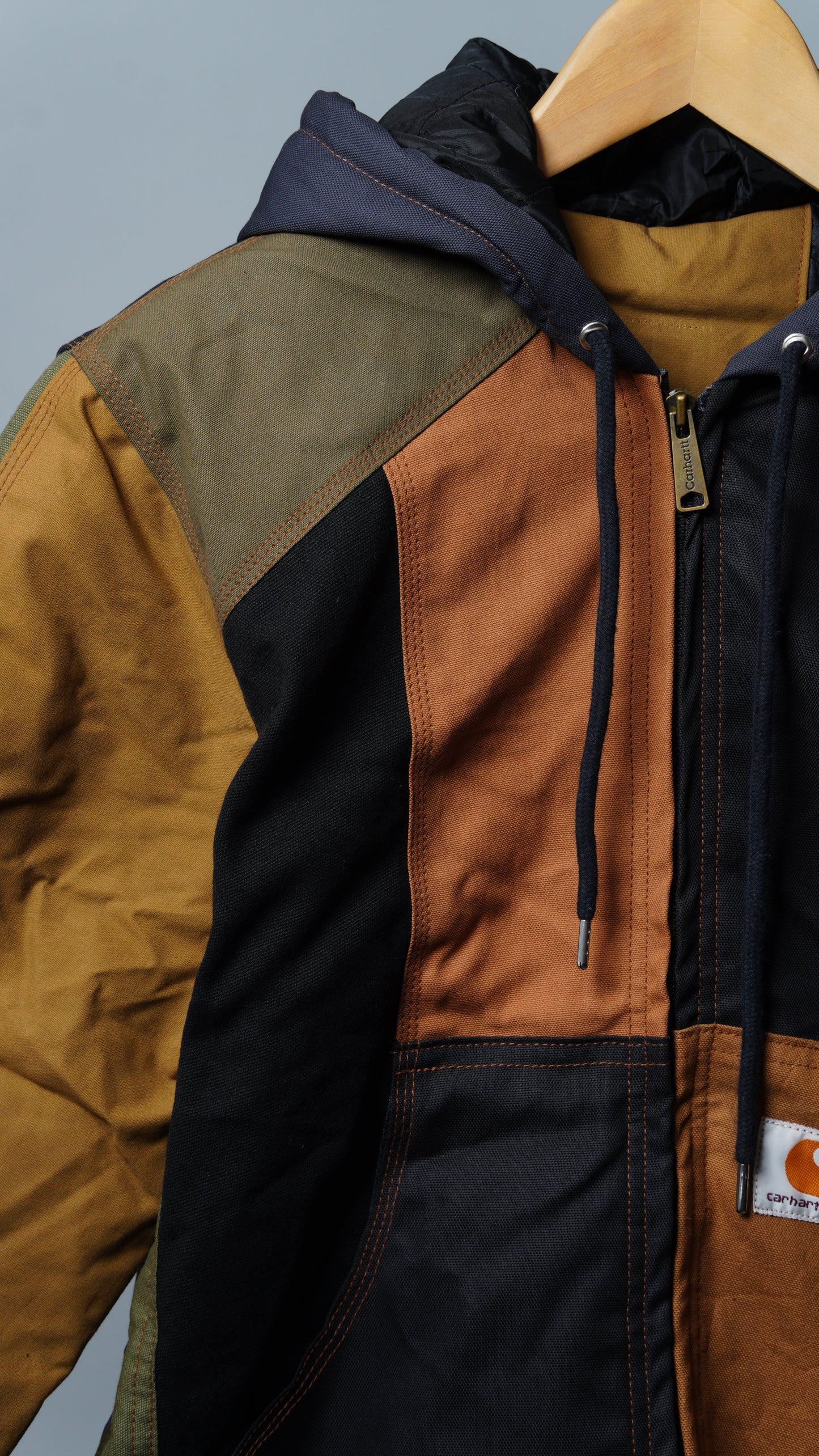 Workwear Colorblock Hooded Jacket Size S