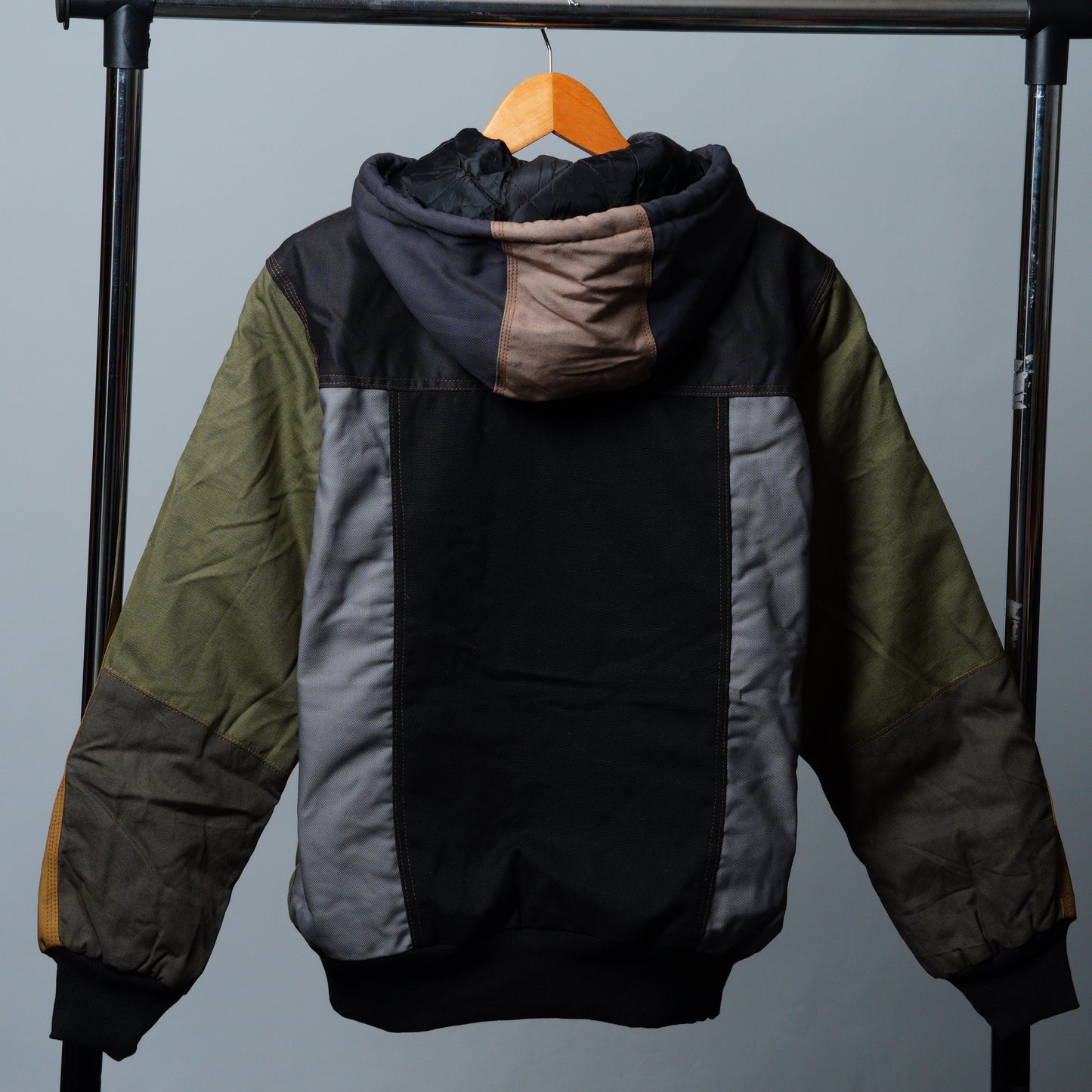 Workwear Colorblock Hooded Jacket Size S