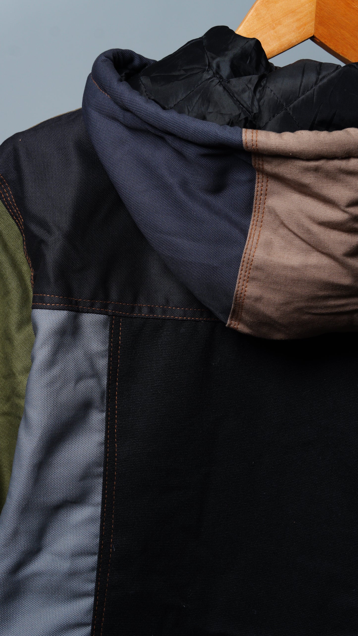 Workwear Colorblock Hooded Jacket Size S