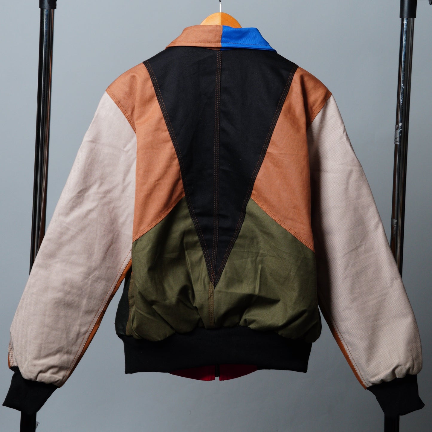 Workwear Colorblock Geometric Jacket Size M