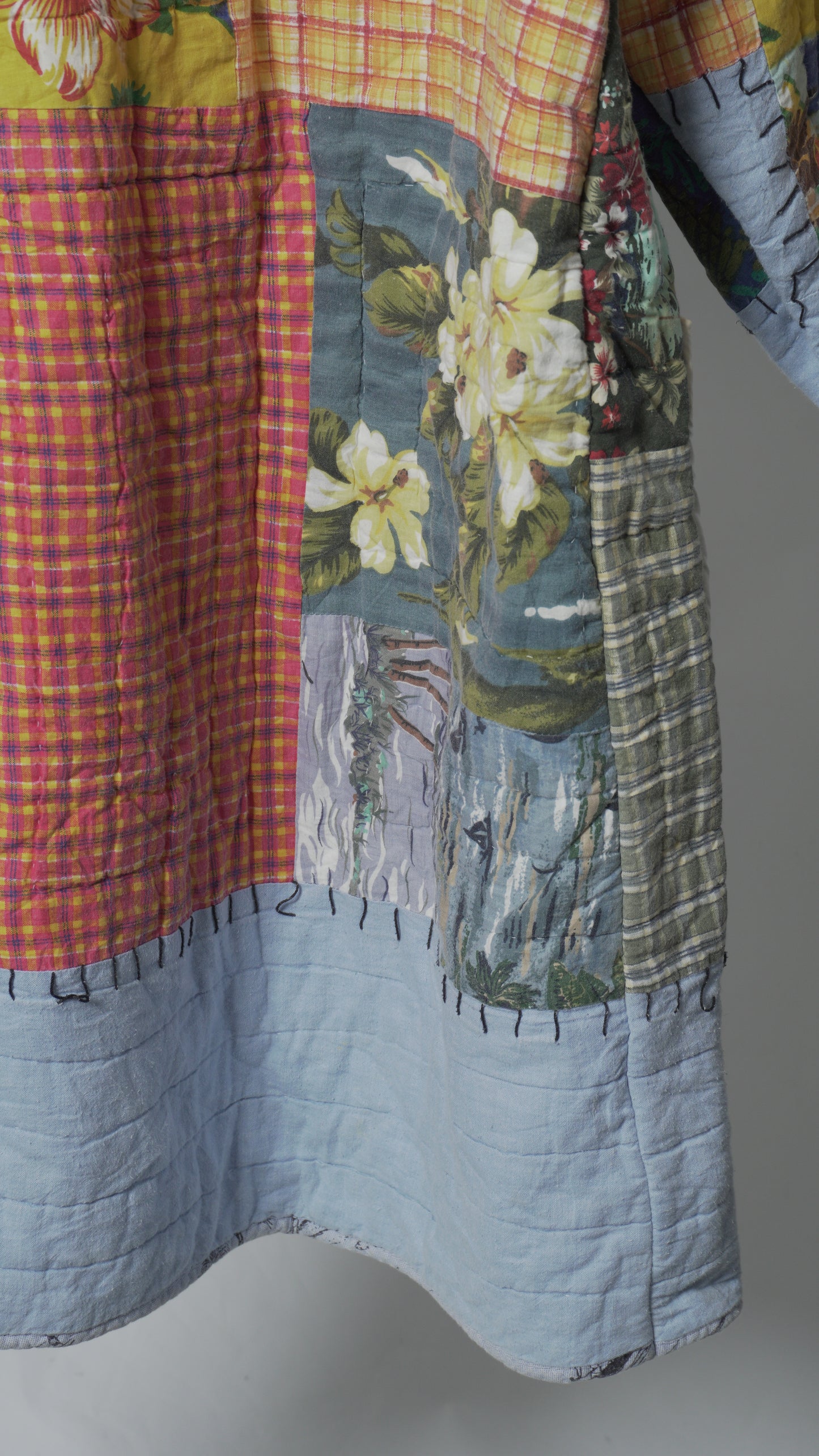 Upcycled Quilt Cocoon Trench Coat