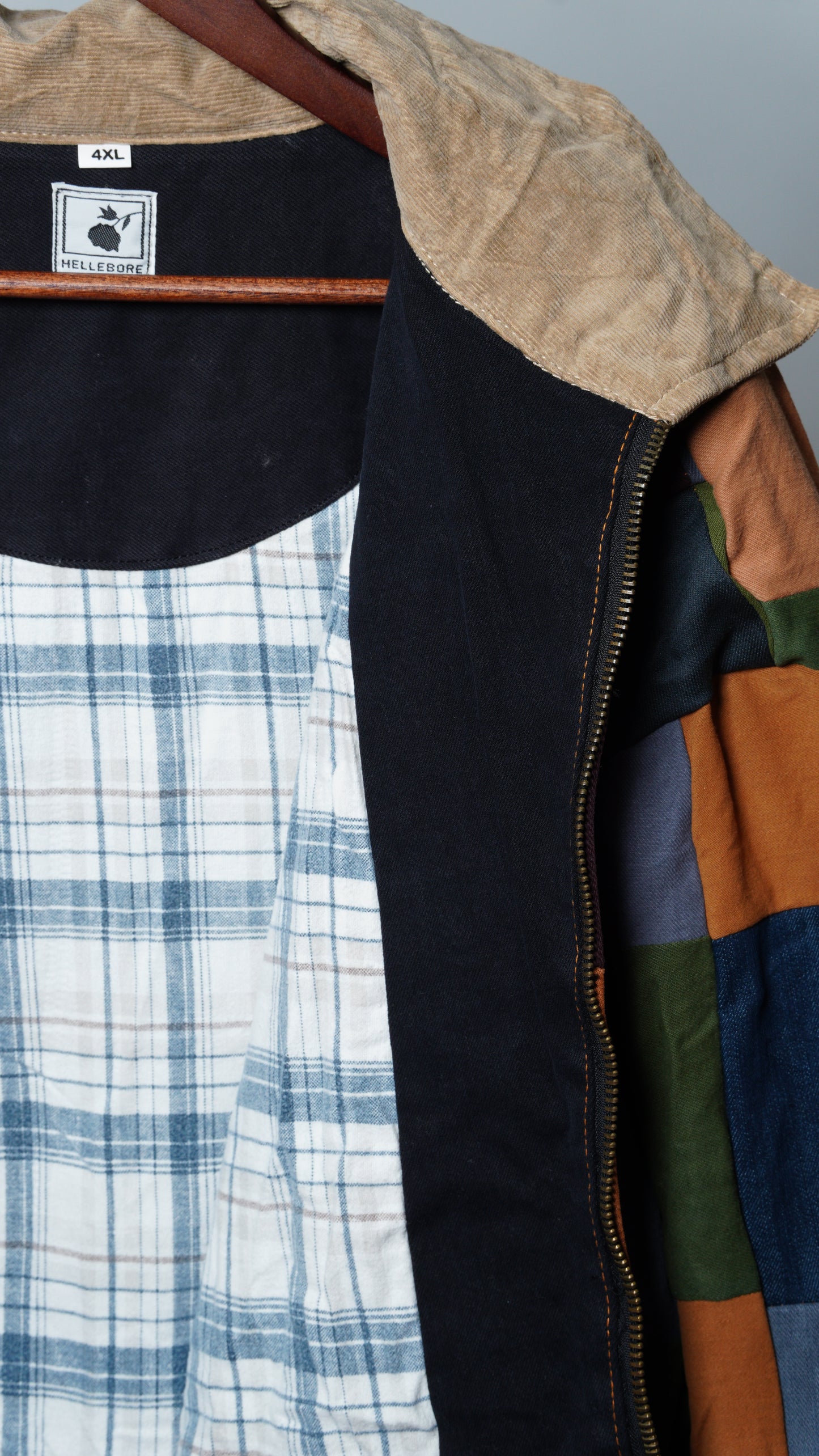 Upcycled Patchwork Jacket Size 4XL