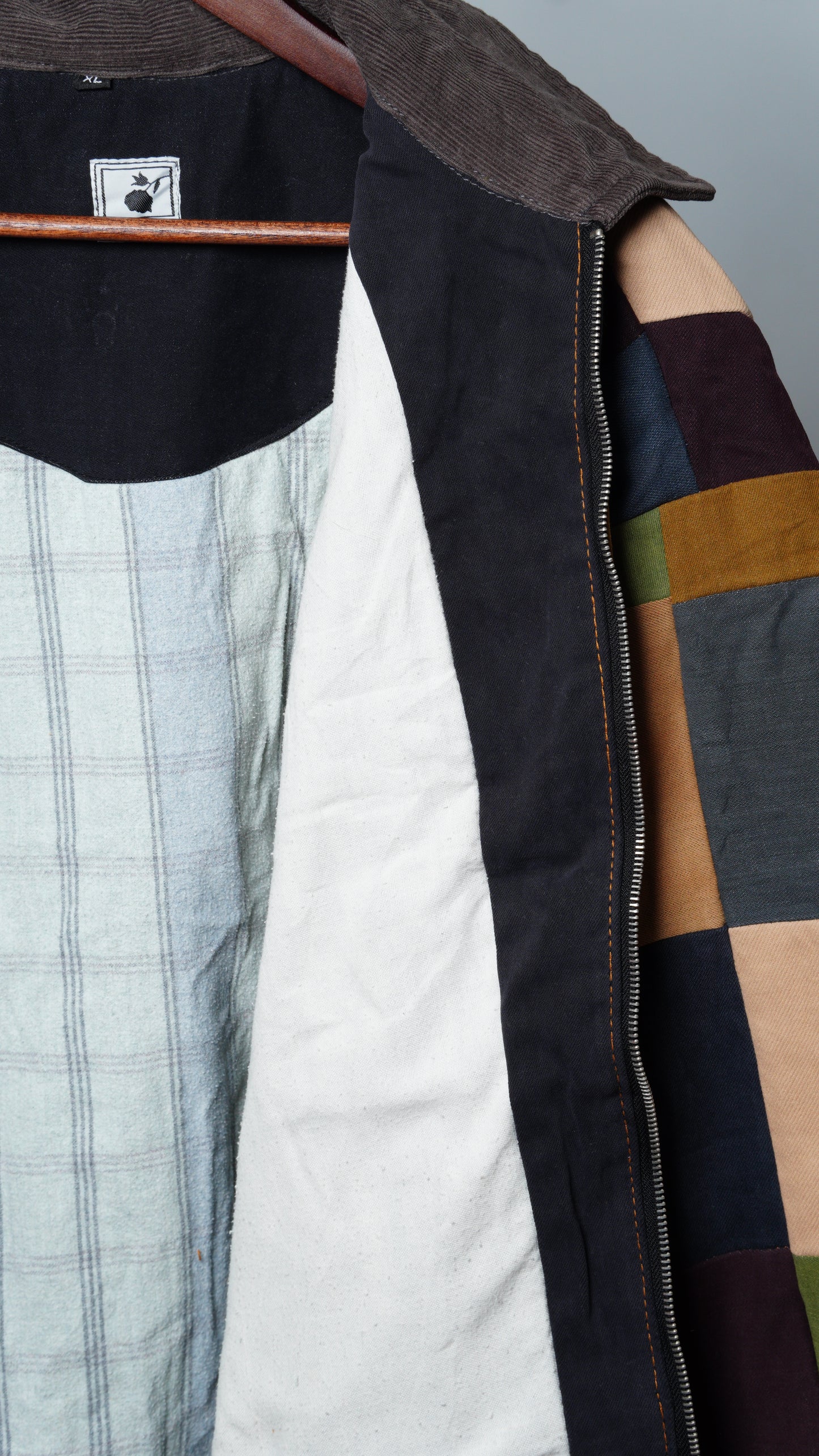 Upcycled Patchwork Jacket Size XL