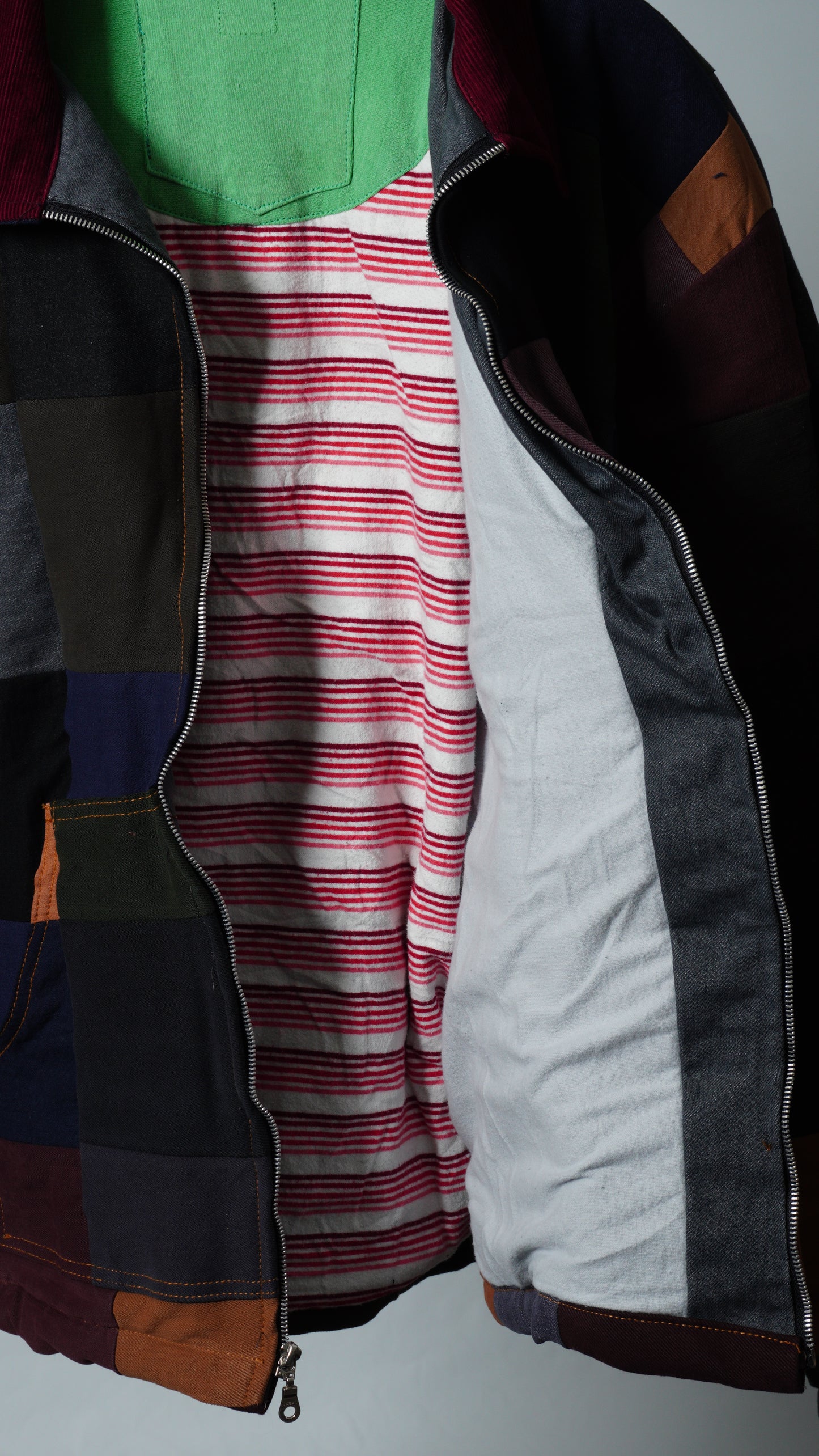 Upcycled Colorblock Patchwork Jacket Size XL