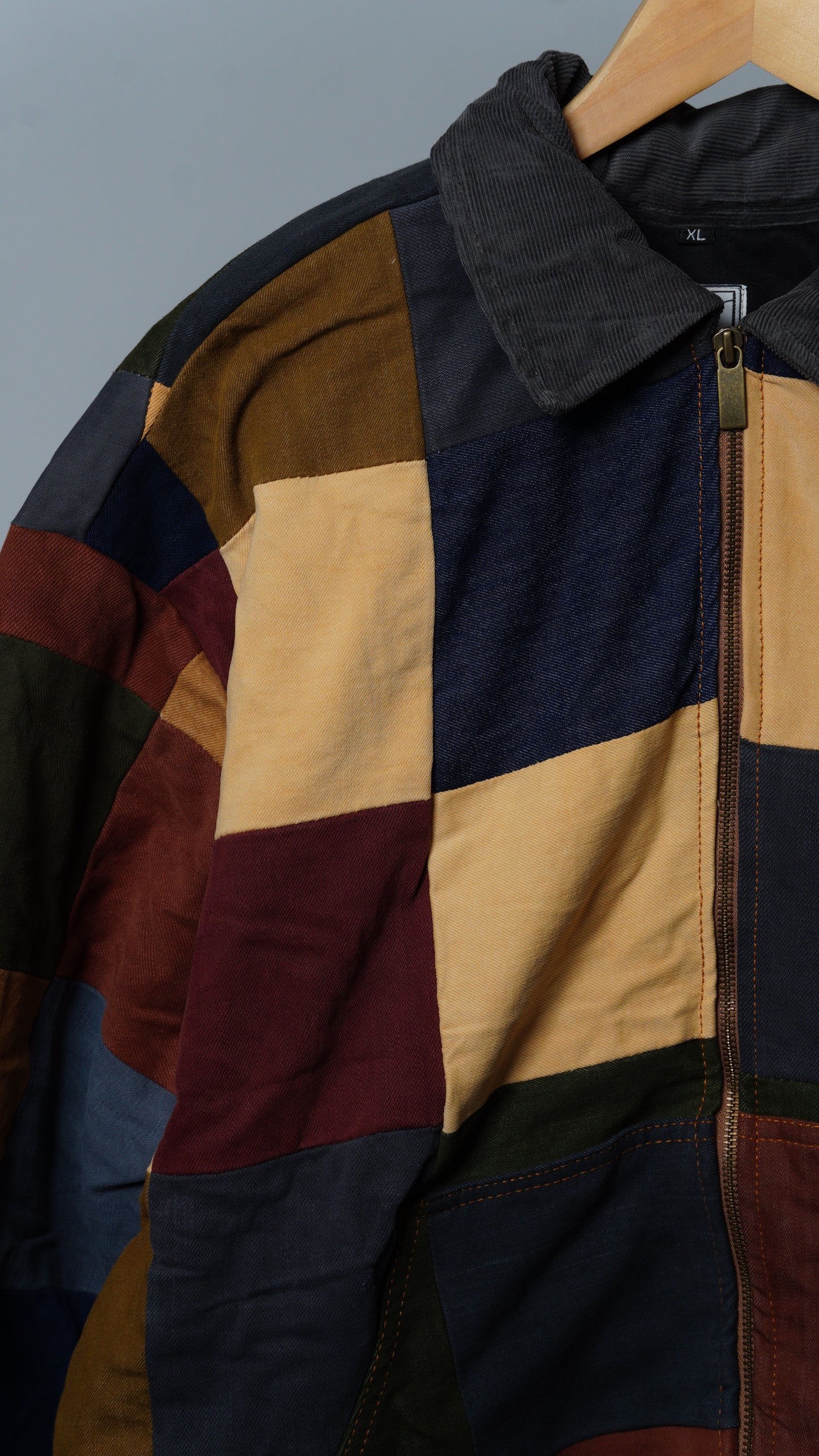 Upcycled Patchwork Jacket Size XL