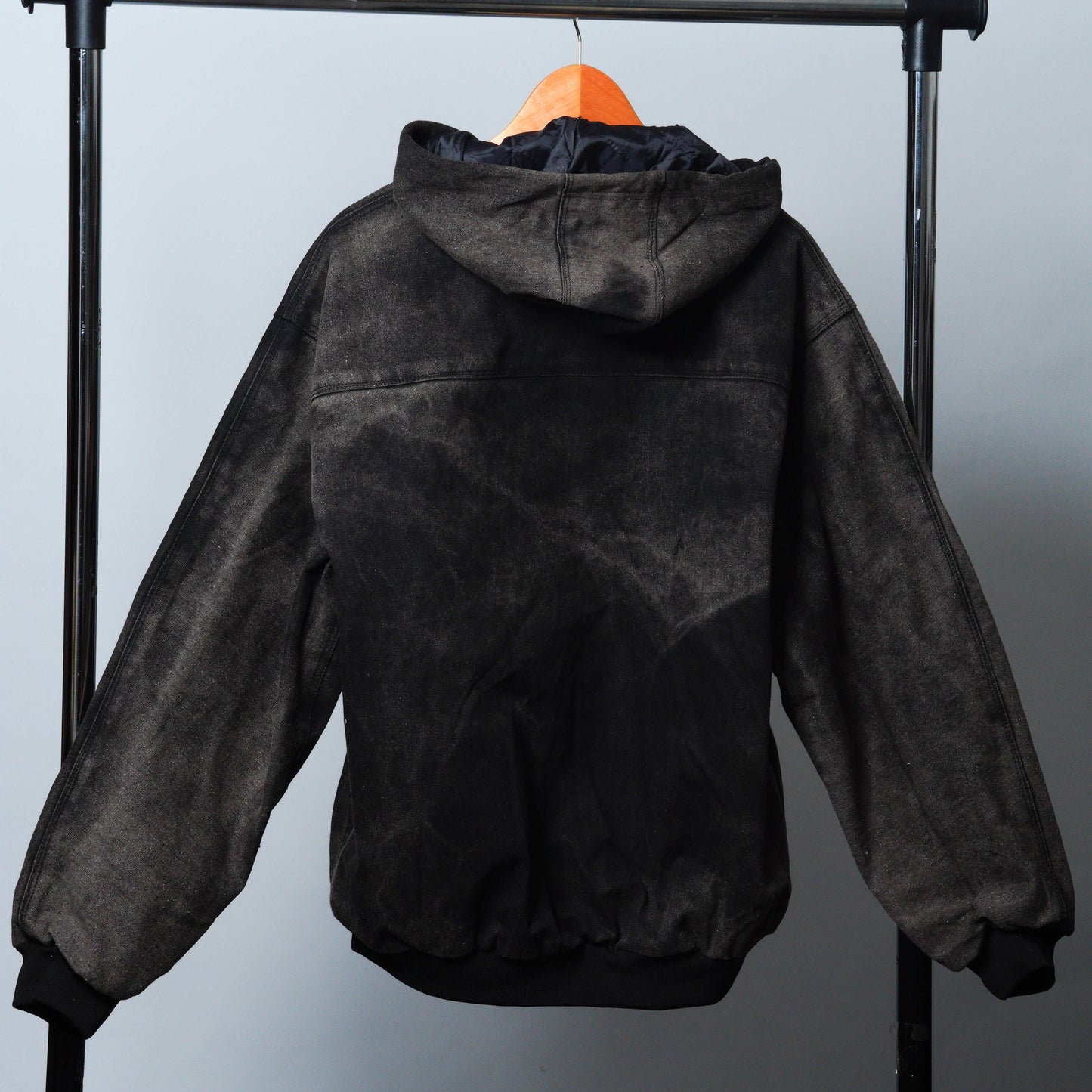 Upcycled Acid Wash Hooded Jacket