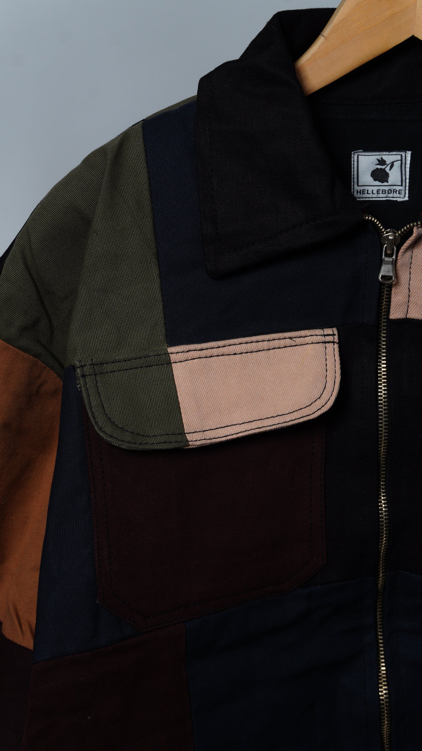 Upcycled Patchwork Jacket Size XL